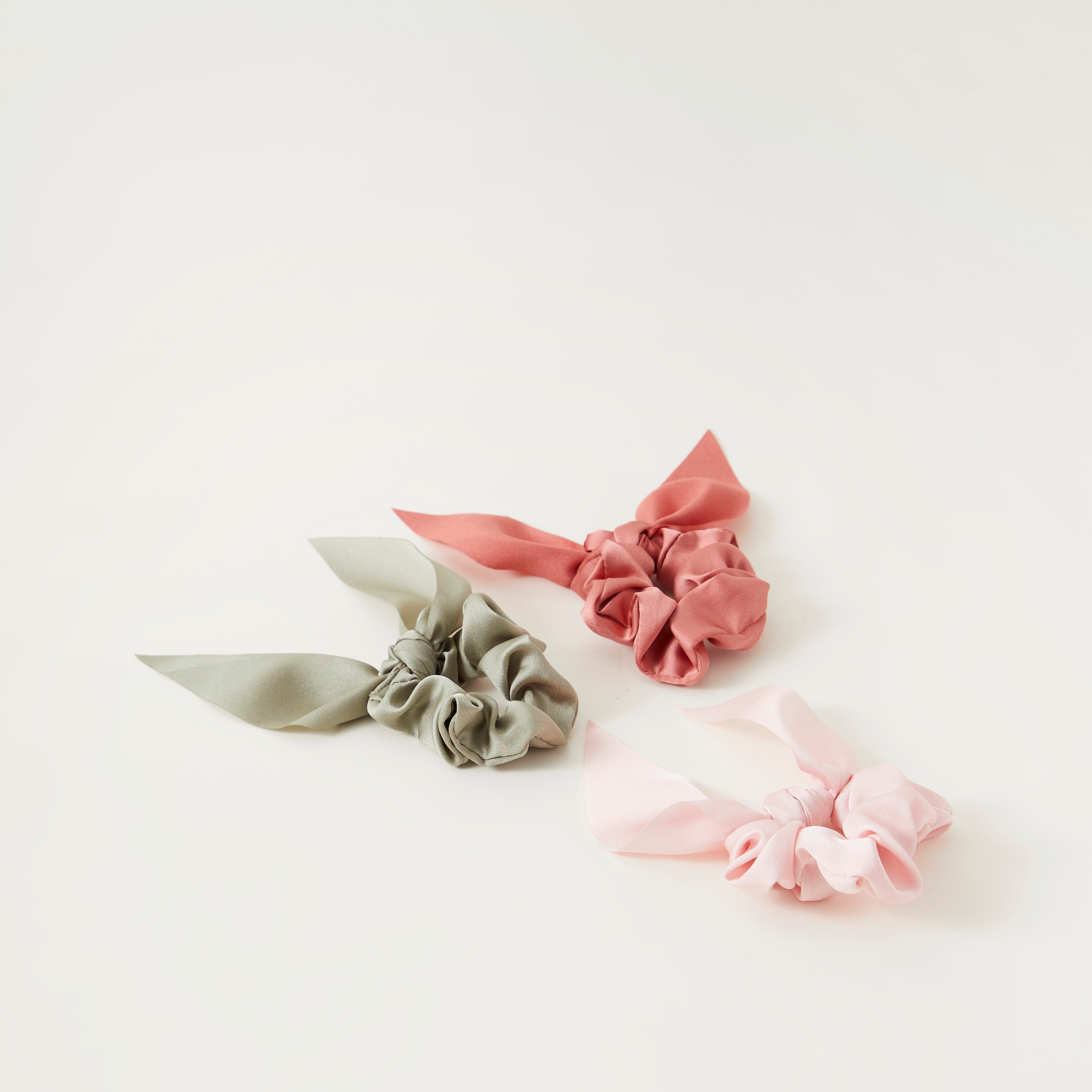 Satin Scrunchie with Long Tail - Set of 3-women-hairaccessories-scrunchies-image-3