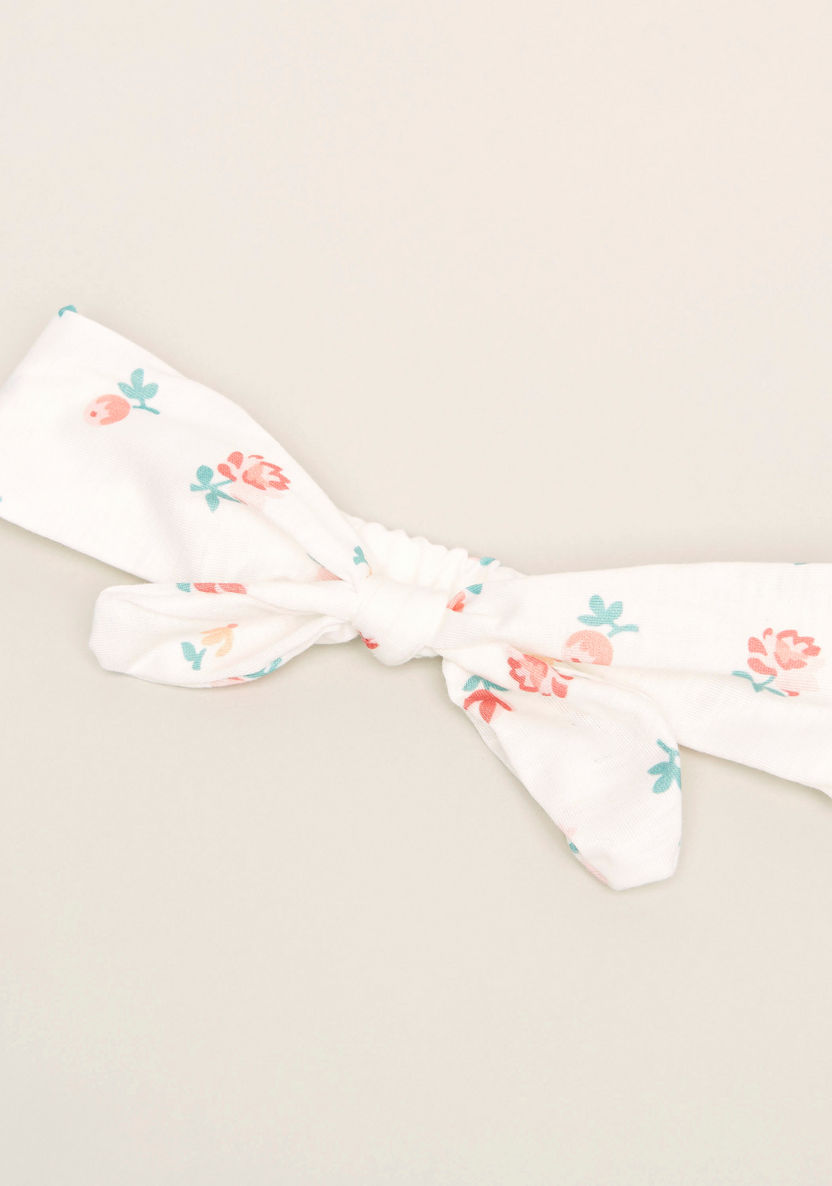 Charmz Floral Print Hair Band with Knotted Bow Detail-Hair Accessories-image-0