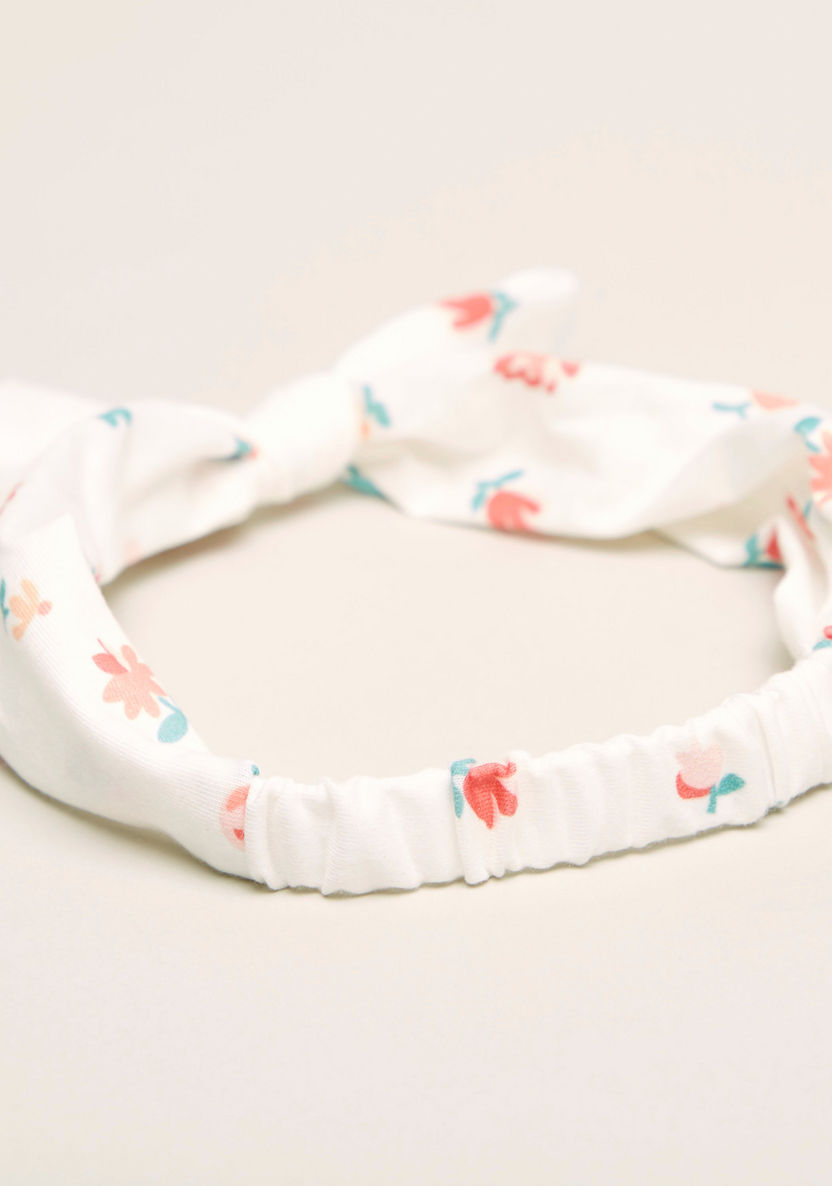Charmz Floral Print Hair Band with Knotted Bow Detail-Hair Accessories-image-3