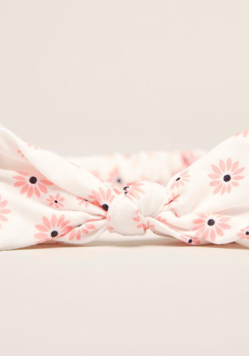 Charmz Floral Print Hair Band with Knotted Bow Detail-Hair Accessories-image-2