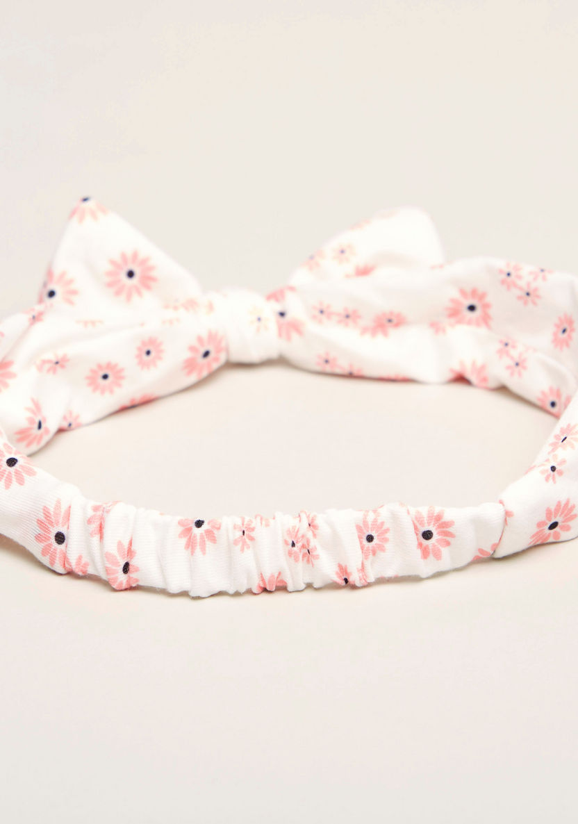 Charmz Floral Print Hair Band with Knotted Bow Detail-Hair Accessories-image-3