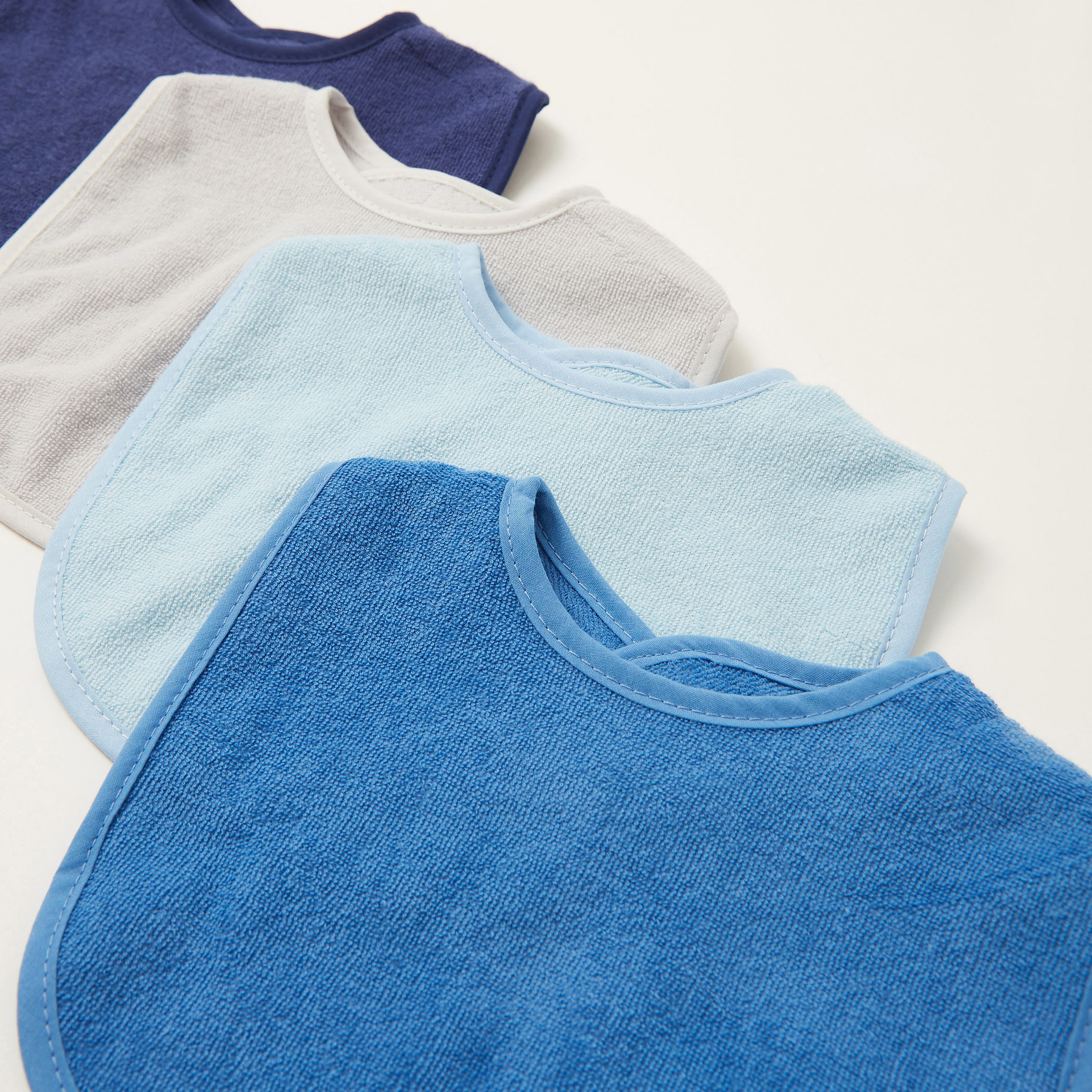 Juniors Solid Textured Bibs - Set of 4-baby-feeding-bibs-image-6