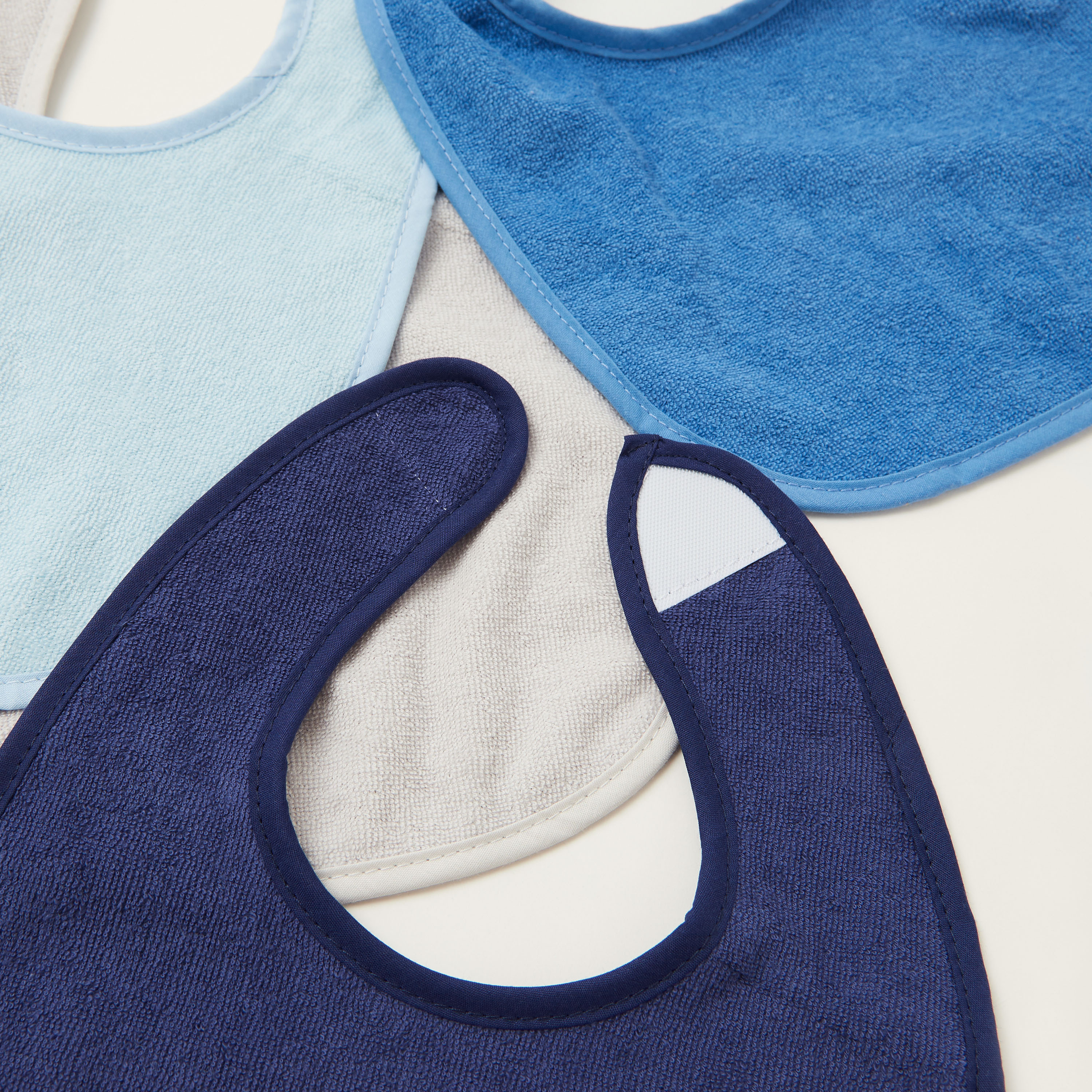 Juniors Solid Textured Bibs - Set of 4-baby-feeding-bibs-image-7
