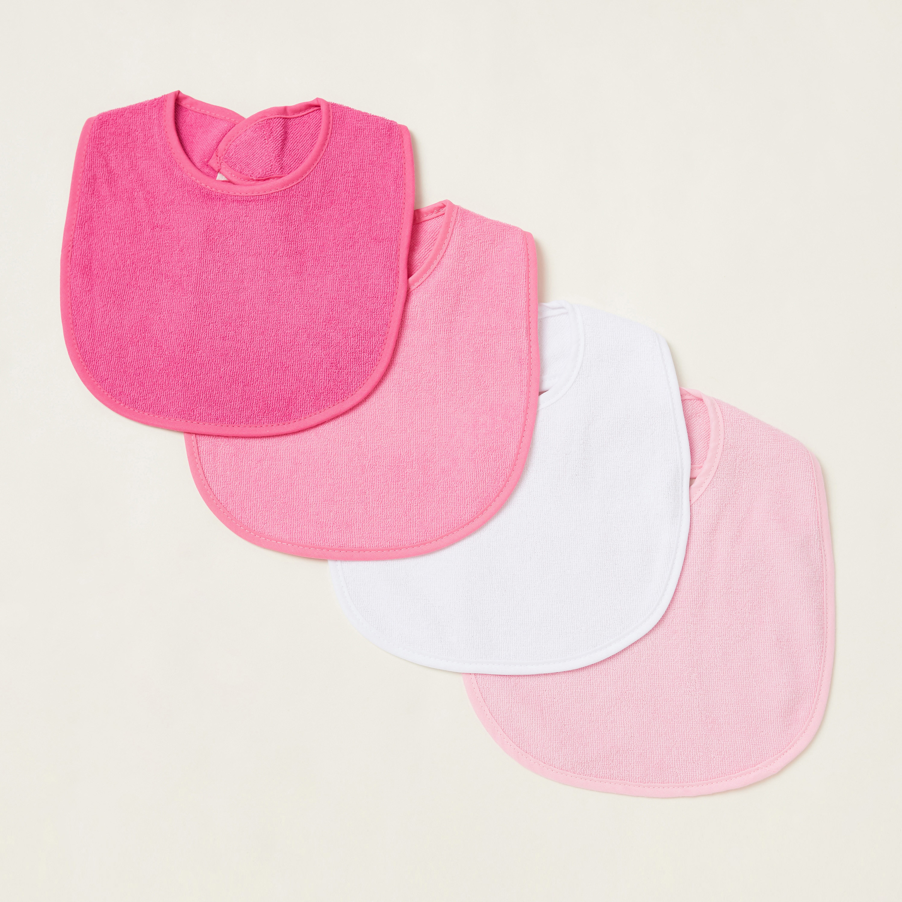 Juniors Textured Bib with Hook and Loop Closure - Set of 4-baby-feeding-bibs-image-1