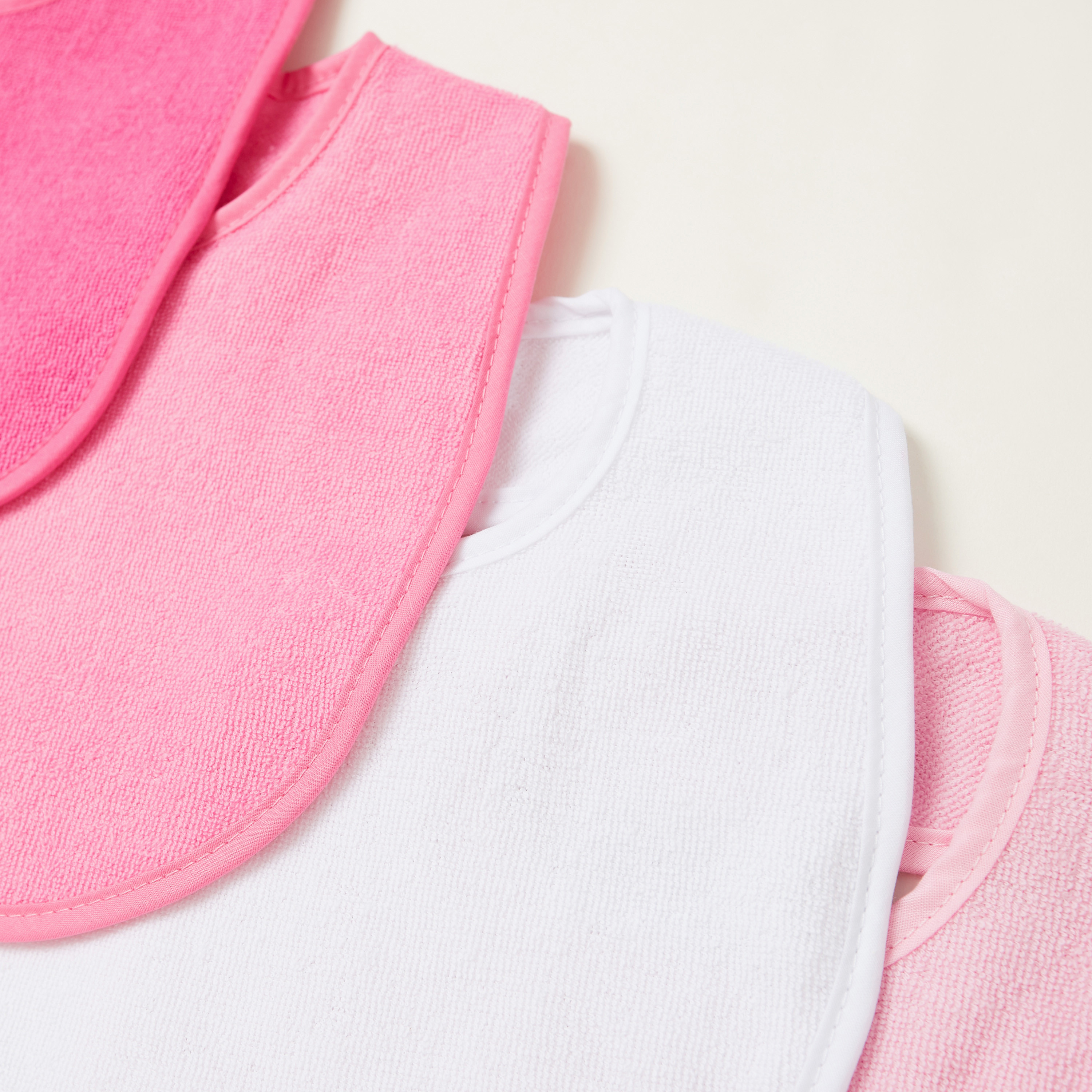 Juniors Textured Bib with Hook and Loop Closure - Set of 4-baby-feeding-bibs-image-6