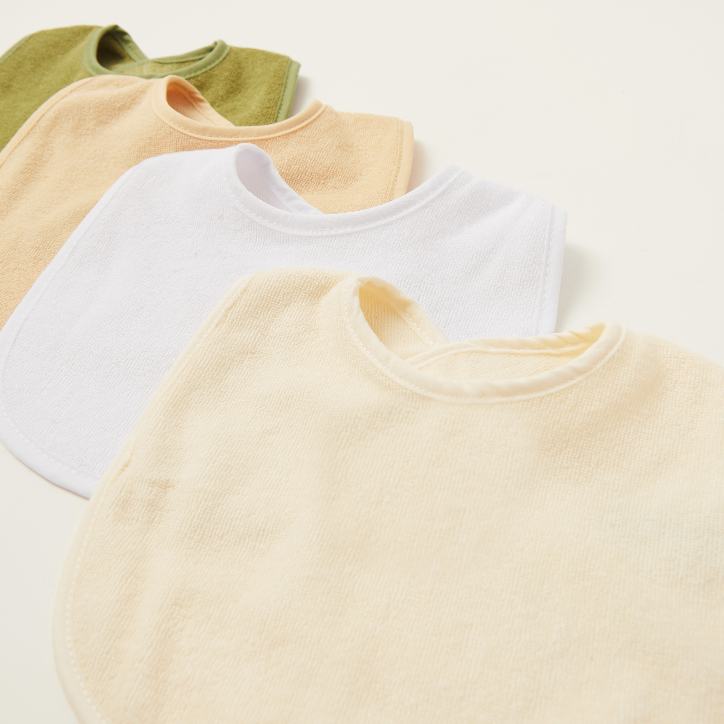 Juniors Solid Terry Bib - Set of 4-baby-feeding-bibs-image-6