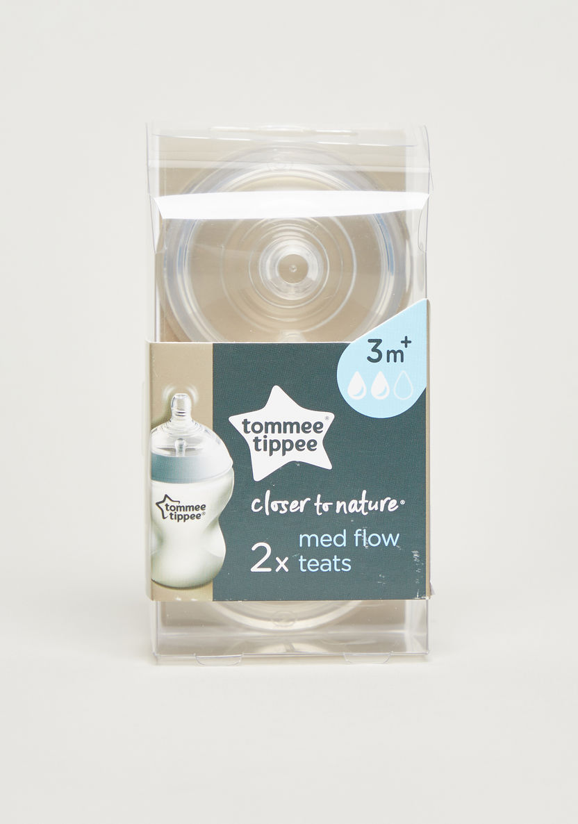 Tommee Tippee Closer to Nature 2-Piece Medium Flow Teat Set -3 months+-Bottles and Teats-image-0