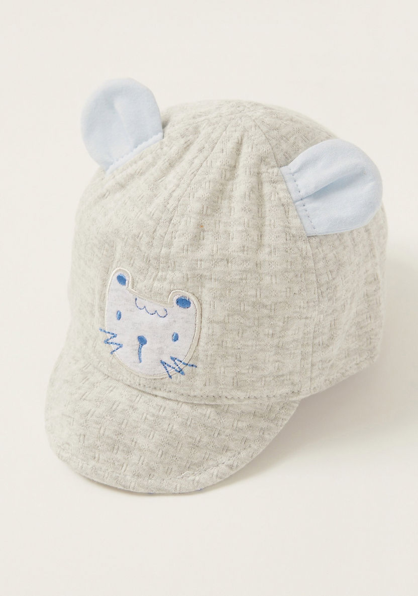 Juniors Textured Cap with Kitty Ear Appliques-Caps-image-0
