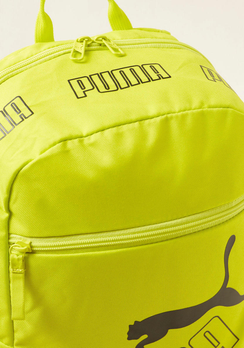 PUMA Logo Print Backpack with Adjustable Straps-Boys%27 Sports Bags and Backpacks-image-2