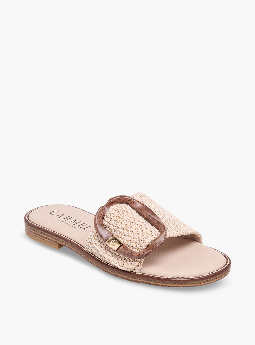 صندل جلد بارز الملمس من كارميلا-women-shoes-flats-sandals-image-2