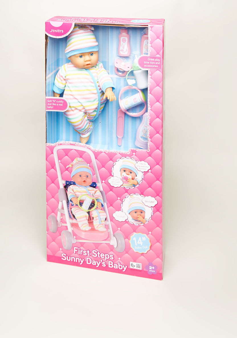 Juniors First Steps Sunny Days Baby Doll Set - 36 cms-Dolls and Playsets-image-8