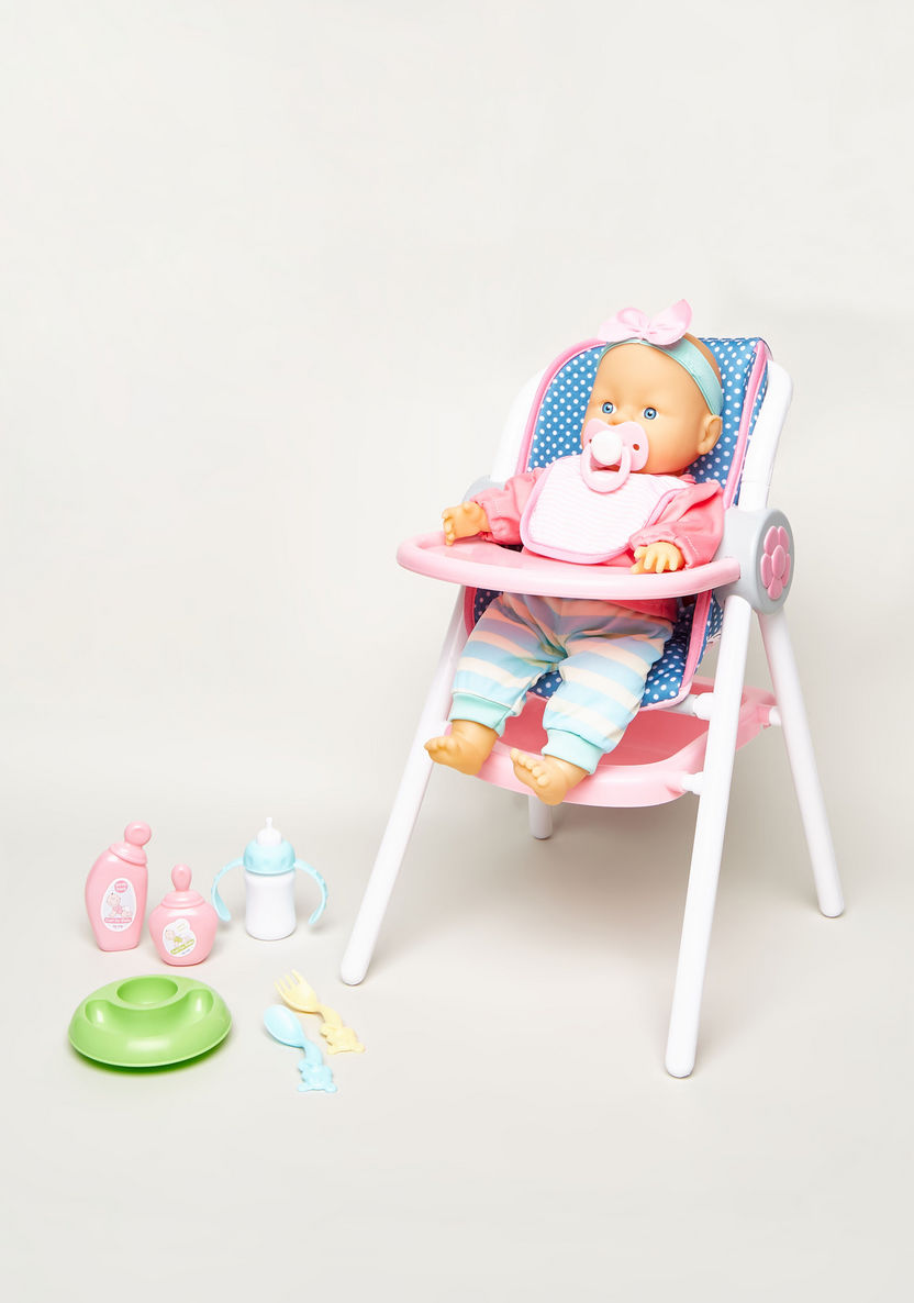 Juniors First Steps Dinner Play Baby Doll Playset - 36 cms-Dolls and Playsets-image-0