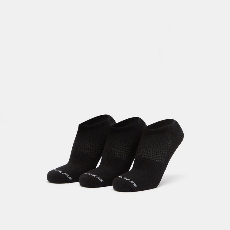 Skechers Solid No Show Socks - Set of 3