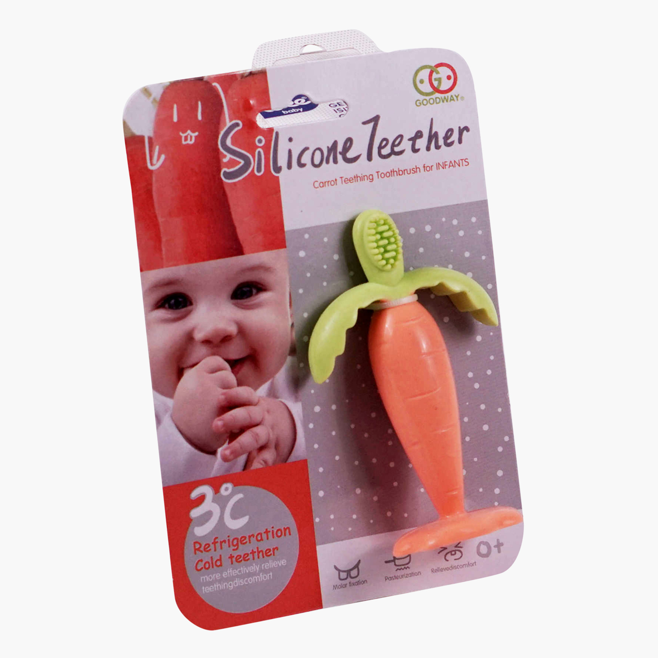 فرشاة أسنان عضّاضة بتصميم جزرة من جودواي-baby-feeding-teethers-image-2
