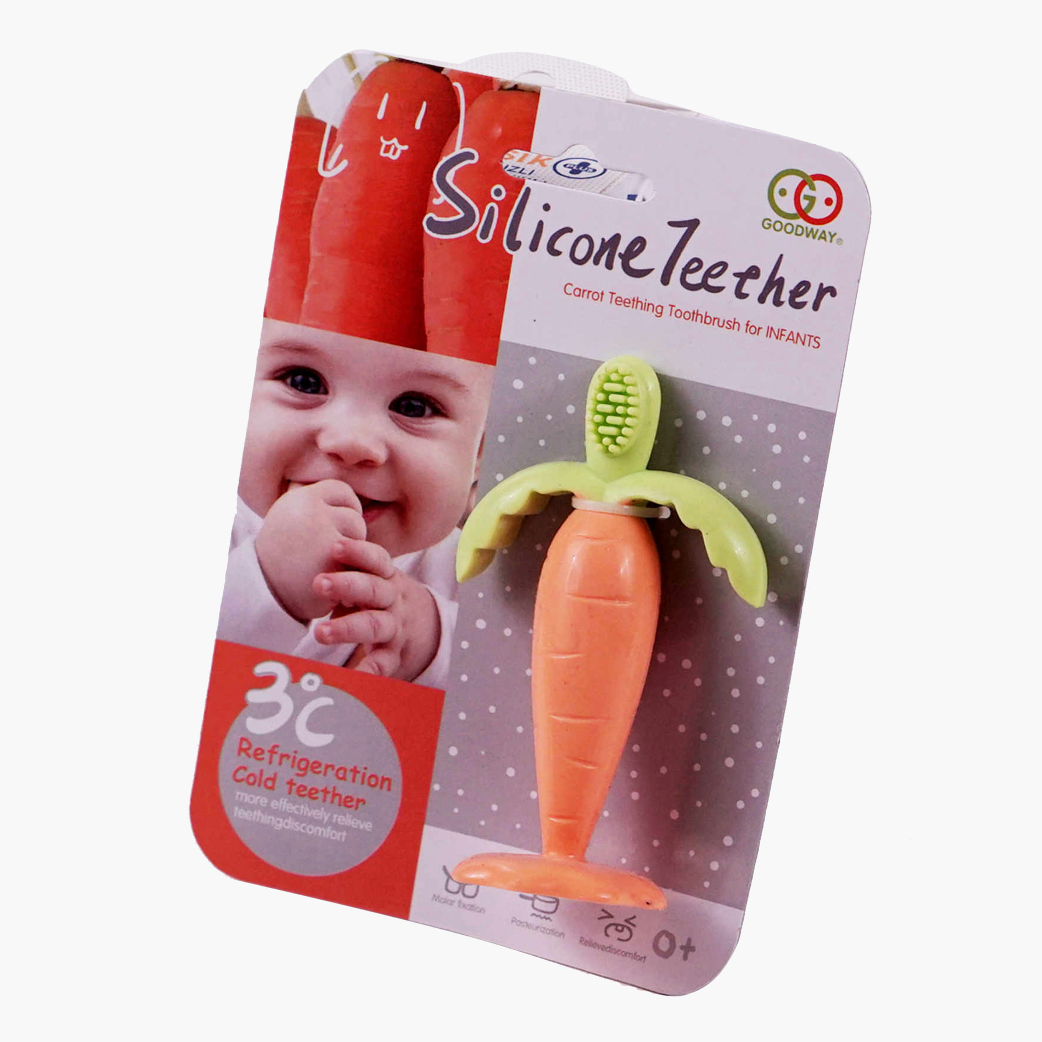 فرشاة أسنان عضّاضة بتصميم جزرة من جودواي-baby-feeding-teethers-image-3