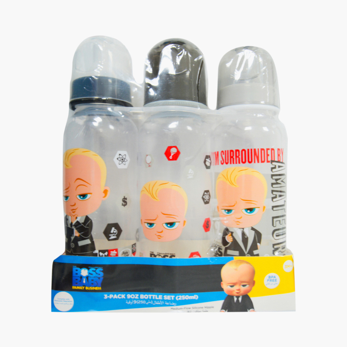 مجموعة رضّاعات 3 قطع من ذا بوس بيبي - 250 مل-baby-feeding-feedingbottles-bottlesandteats-image-1