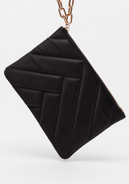 Lulu Loves Celeste Quilted Clutch with Chain Strap-Wallets and Clutches-image-2