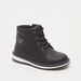 Juniors Panelled Boots with Zip Closure-Boy%27s Boots-thumbnail-1