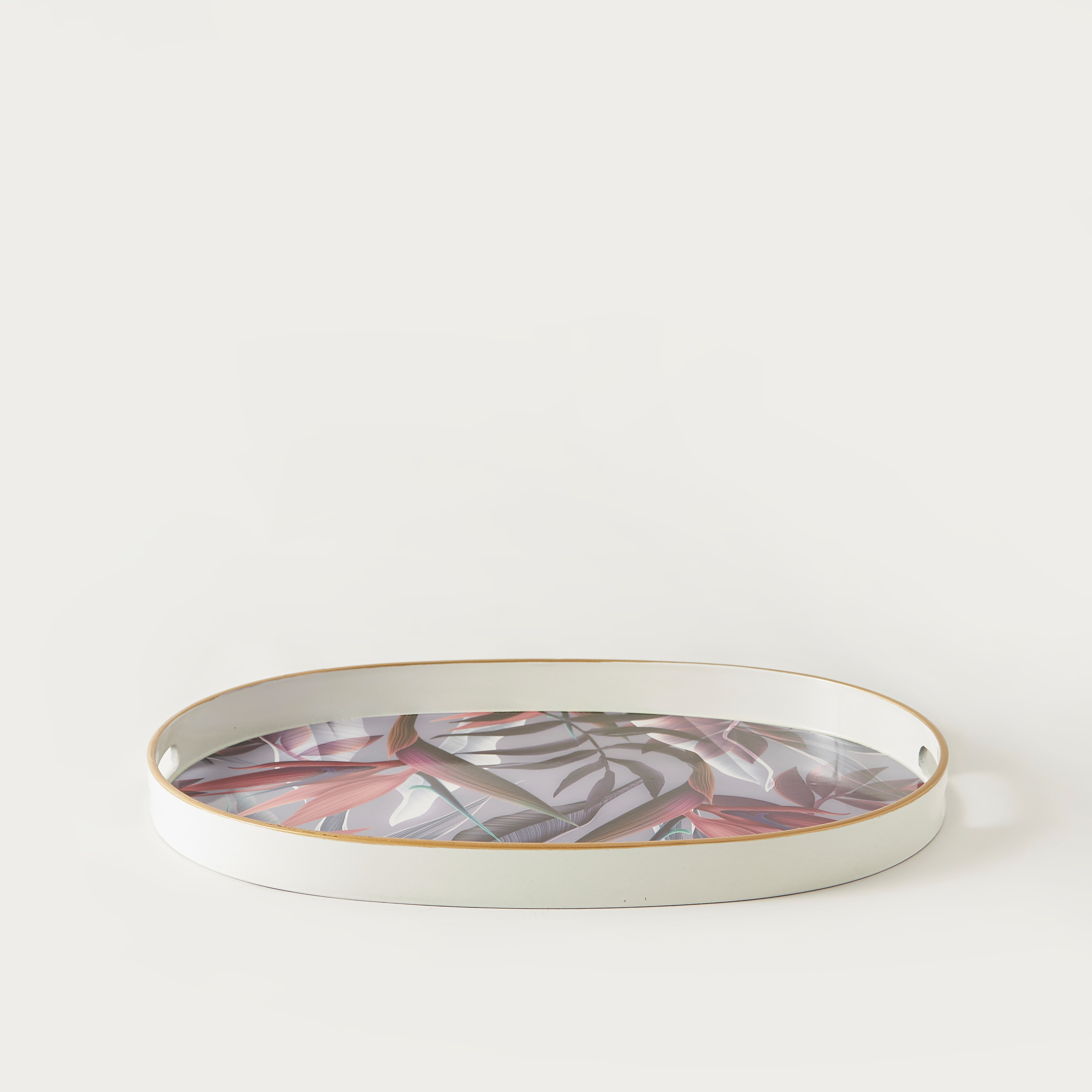 Oval Shaped 2-Piece Decorative Tray Set - 44x30 cms-household-dining-serveware-servingtrays-image-2