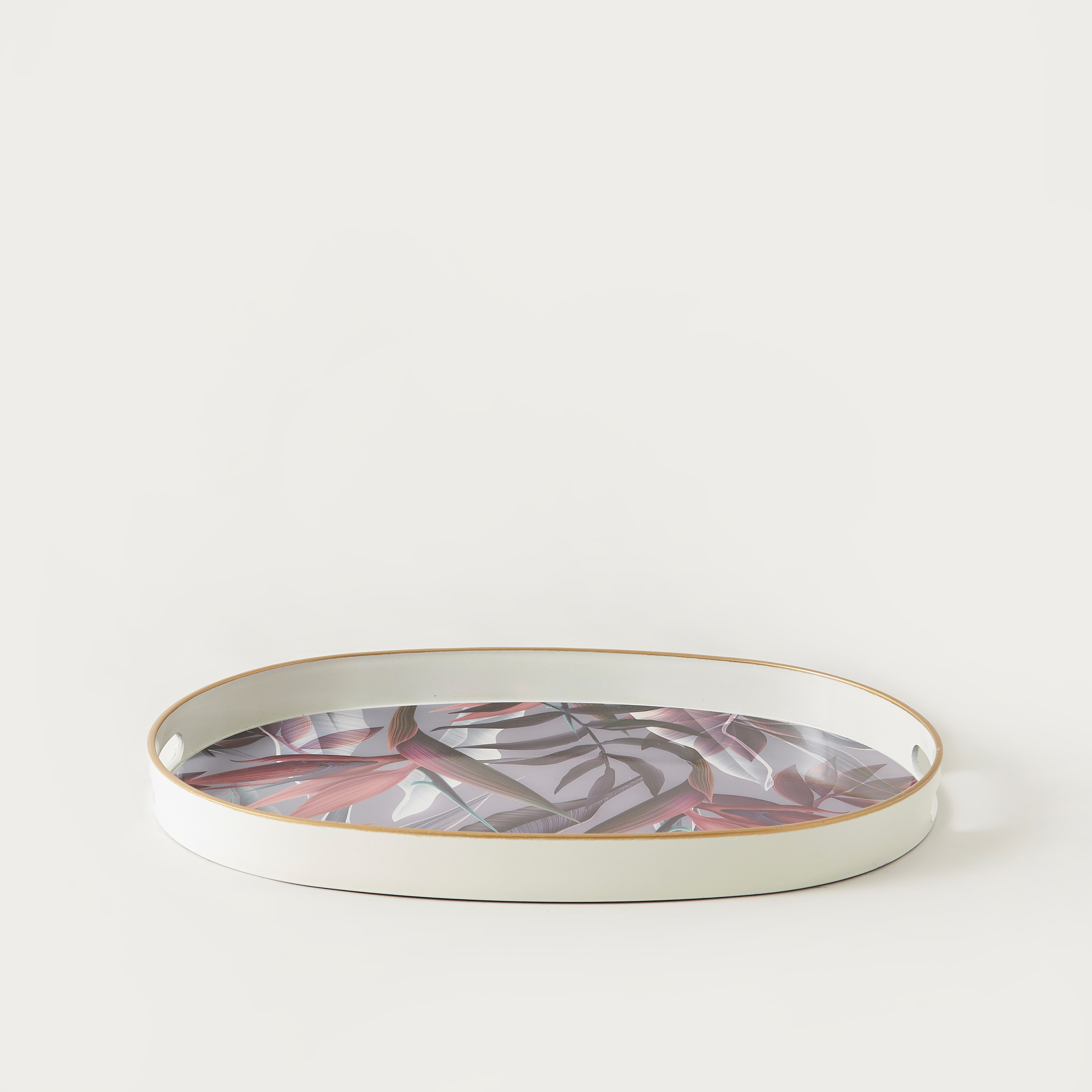 Oval Shaped 2-Piece Decorative Tray Set - 44x30 cms-household-dining-serveware-servingtrays-image-4
