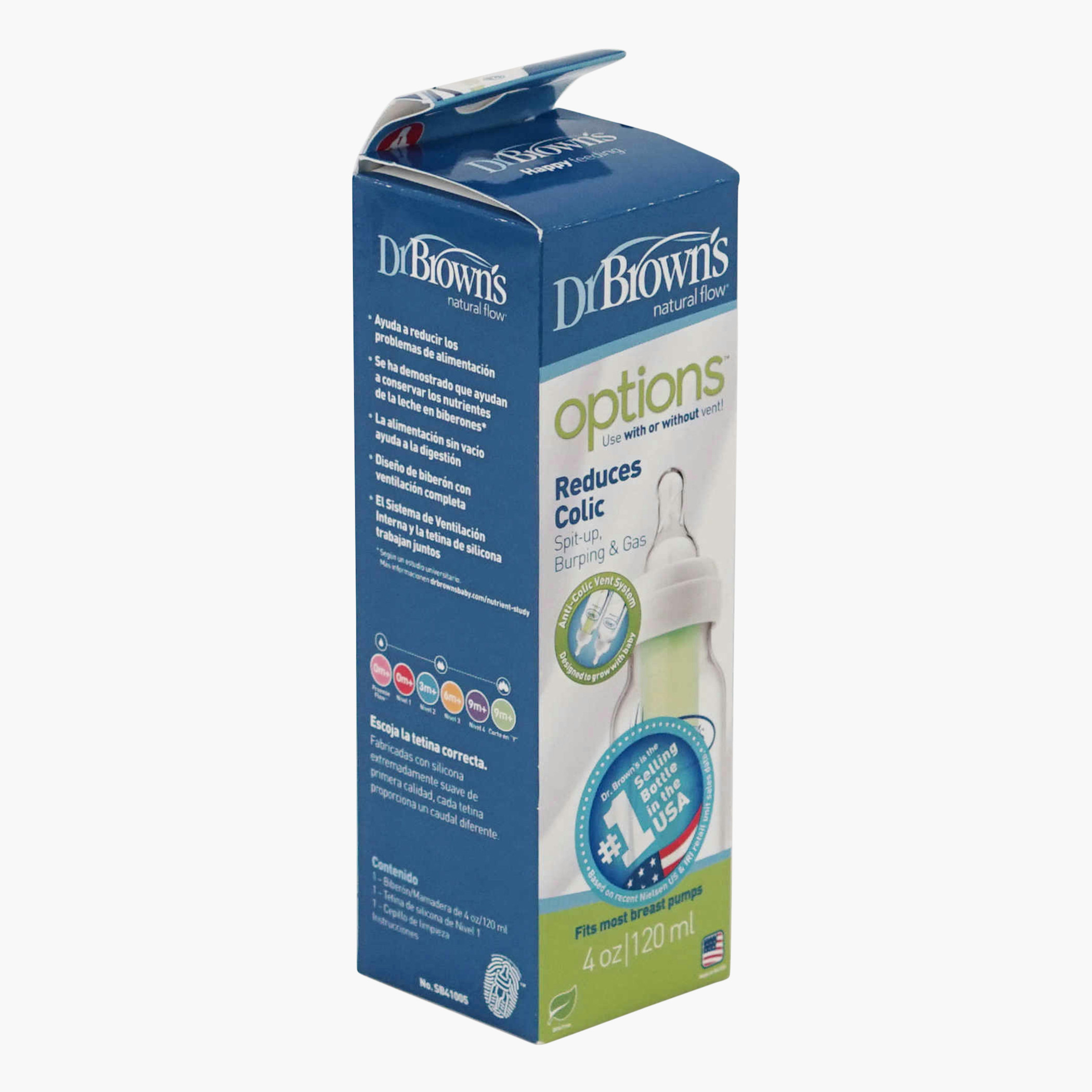 قارورة رضاعة أوبشنز من دكتور براون - 120 مل-baby-feeding-feedingbottles-bottlesandteats-image-3