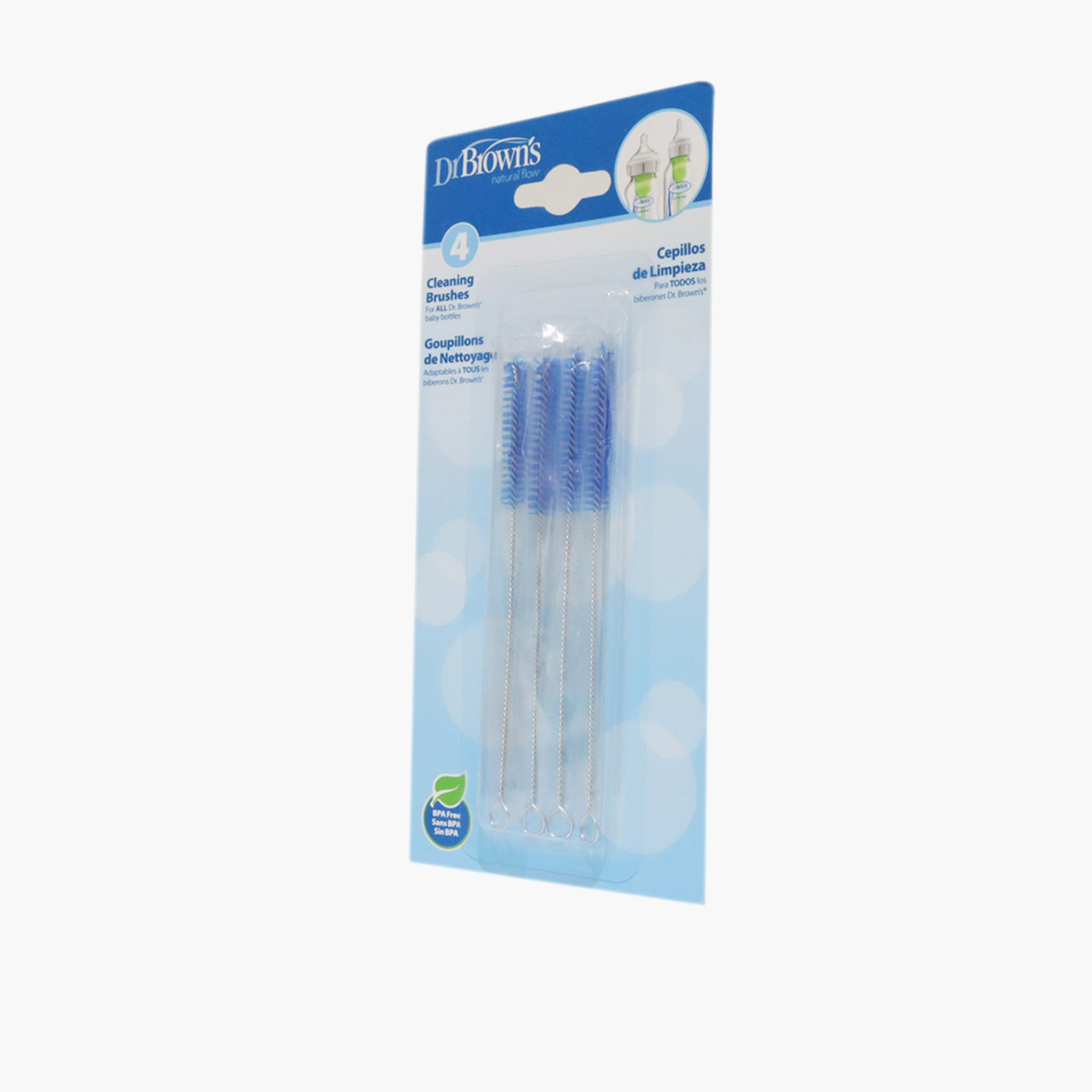 فرشاة تنظيف القوارير والقشات من دكتور براون - مجموعة من 4 قطع-baby-feeding-accessories-image-3