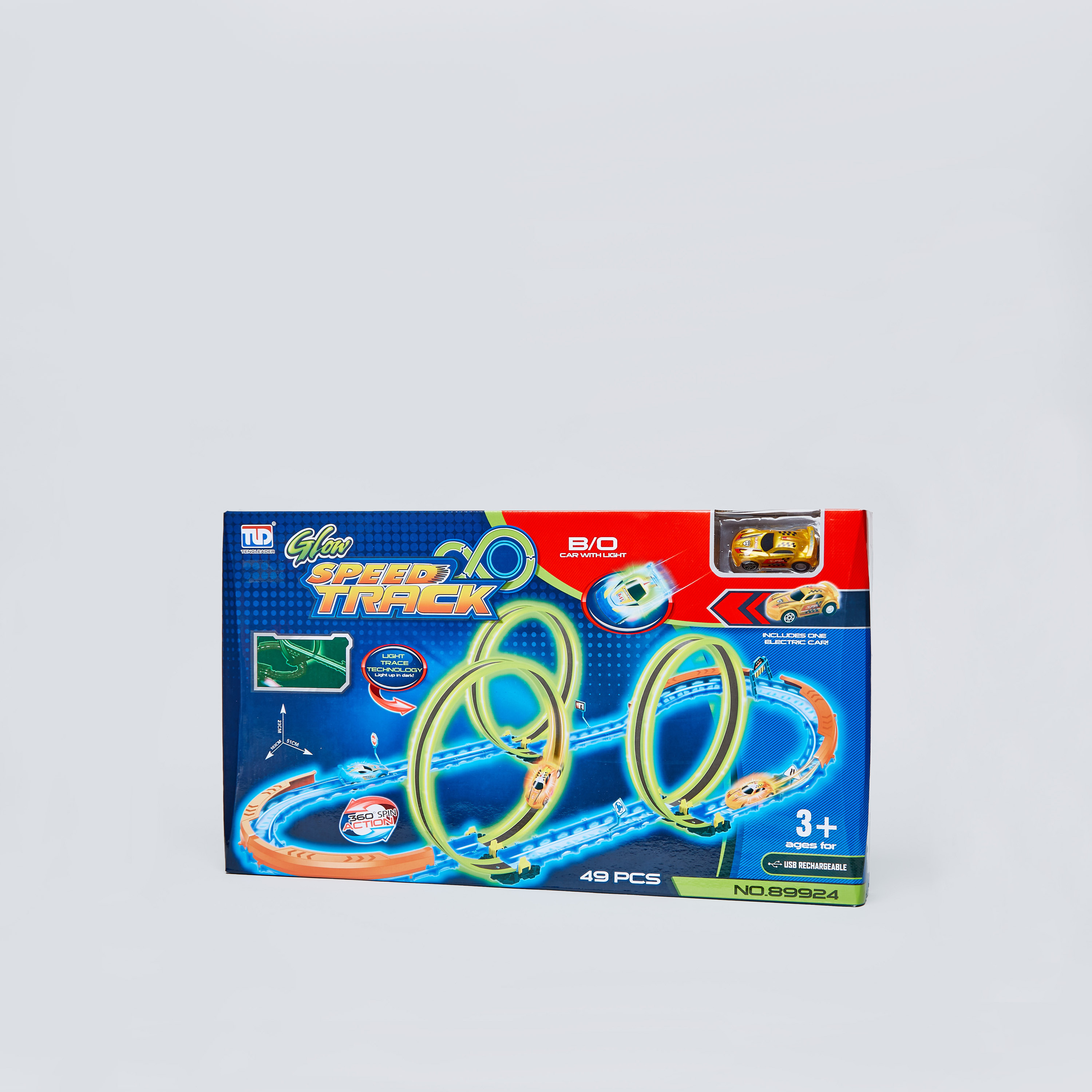 مجموعة مسار سباق السرعة 49 قطعة جلو باور من تينجليدر-toys-playvehicles-vehicleplaysets-image-7