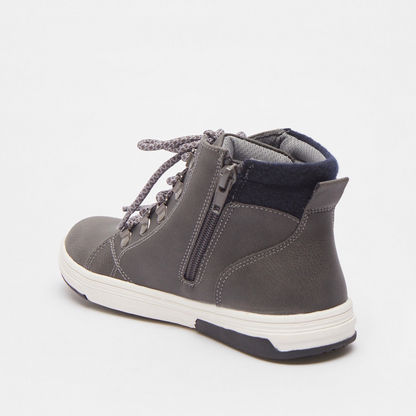 Mister Duchini Boys' Panelled Boots with Zip Closure
