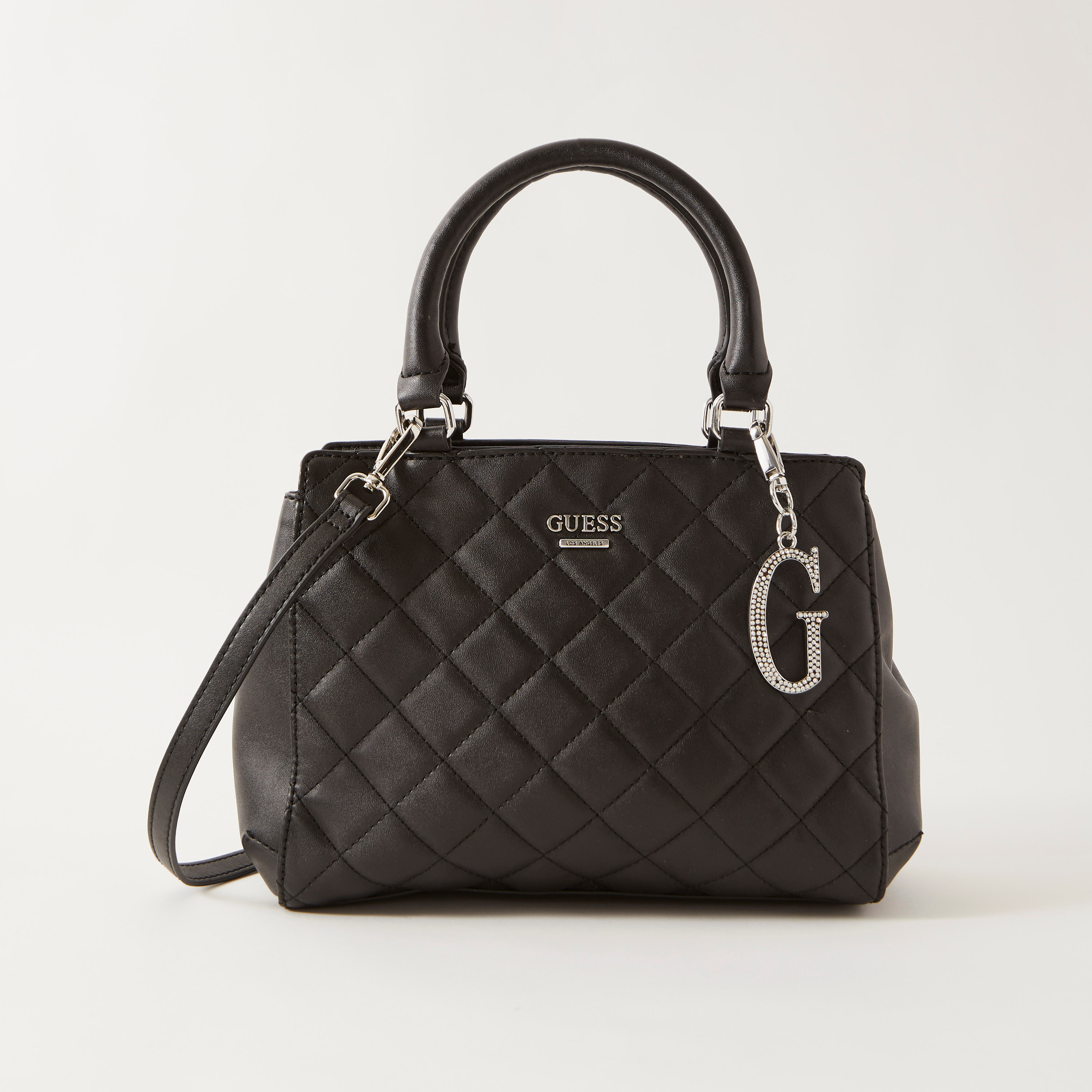 guess lorango quilt shopper bag