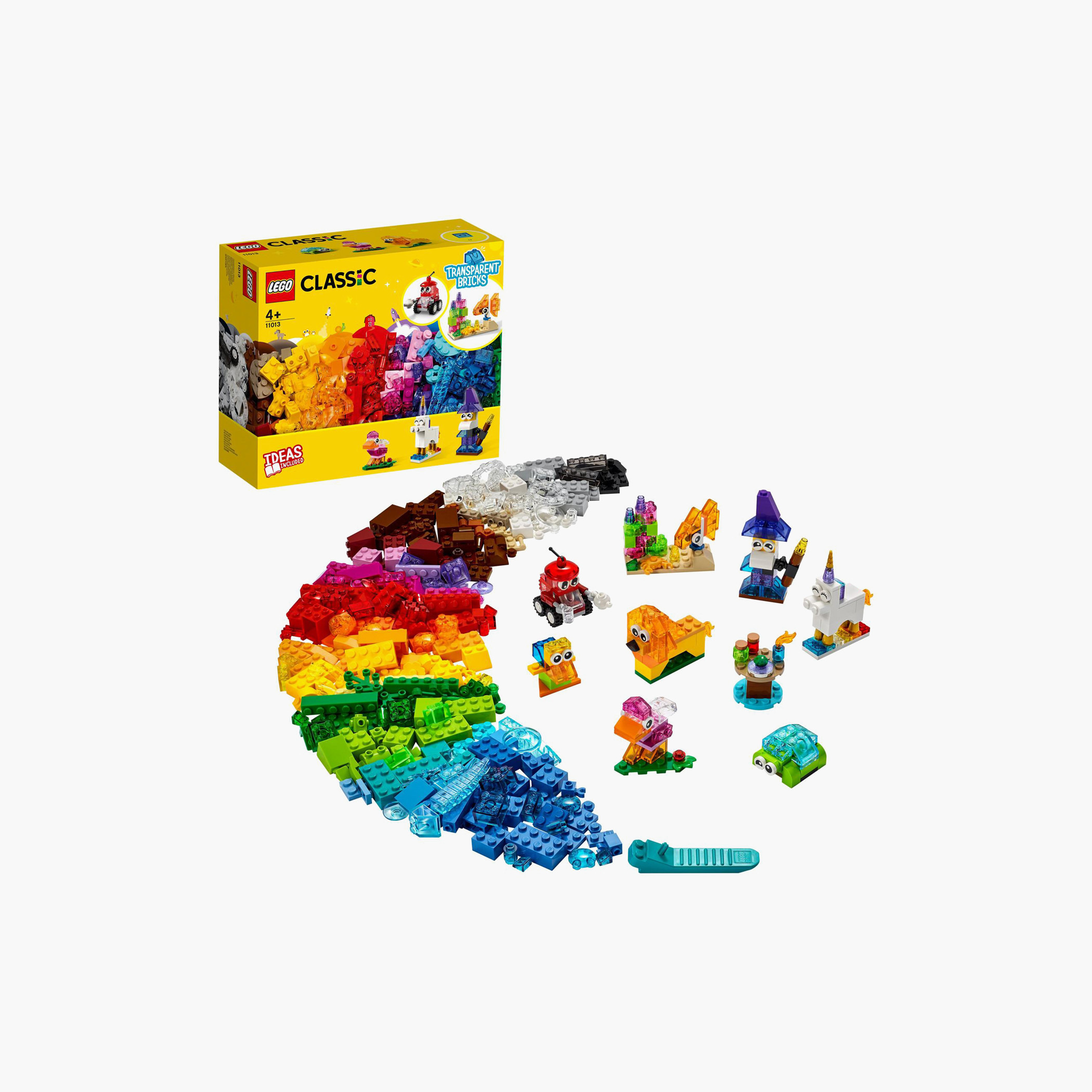 LEGO Classic Creative Transparent Bricks 11013 Kids’ Building Kit (500 Pieces)-toys-buildingblocks-blocks-image-2