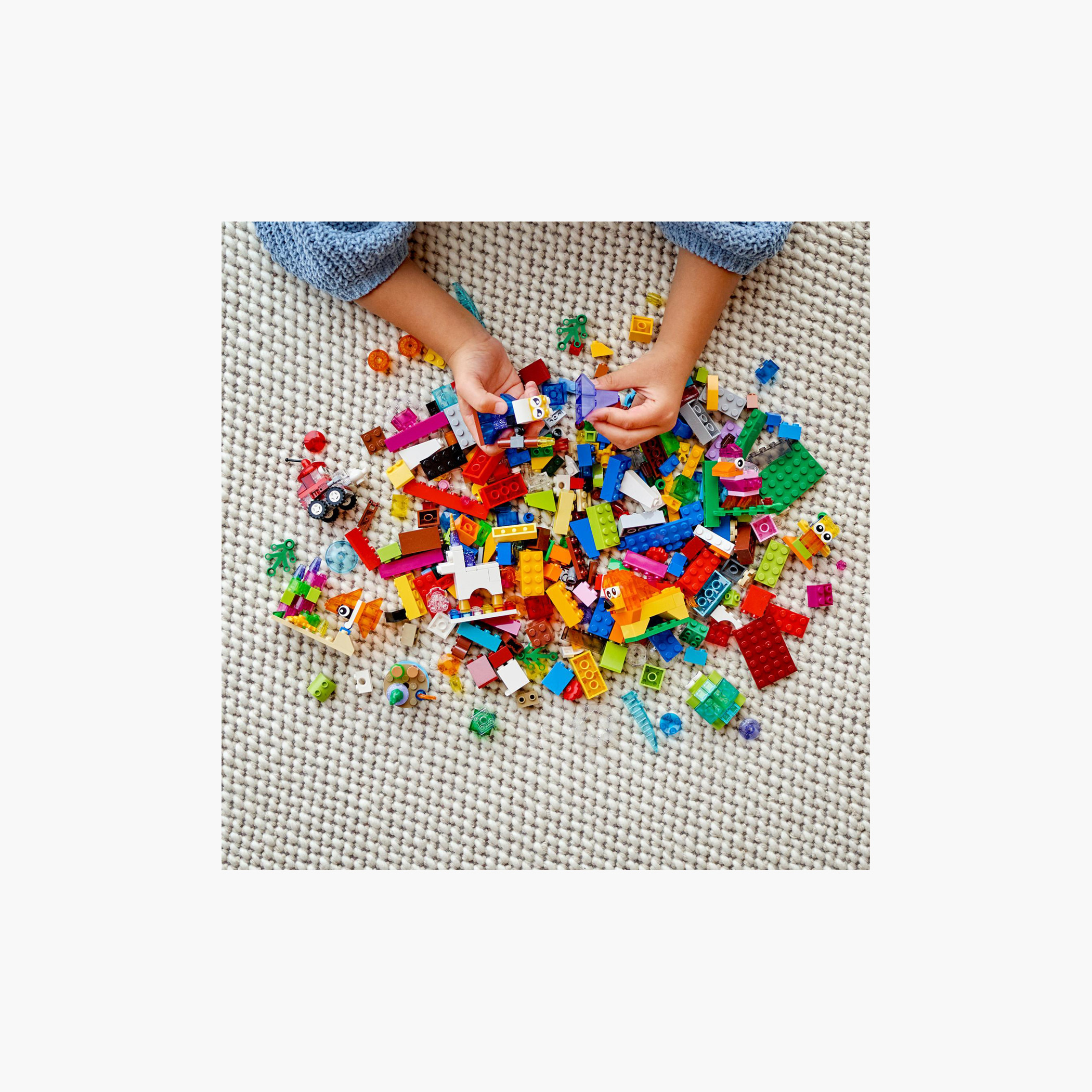 LEGO Classic Creative Transparent Bricks 11013 Kids’ Building Kit (500 Pieces)-toys-buildingblocks-blocks-image-4