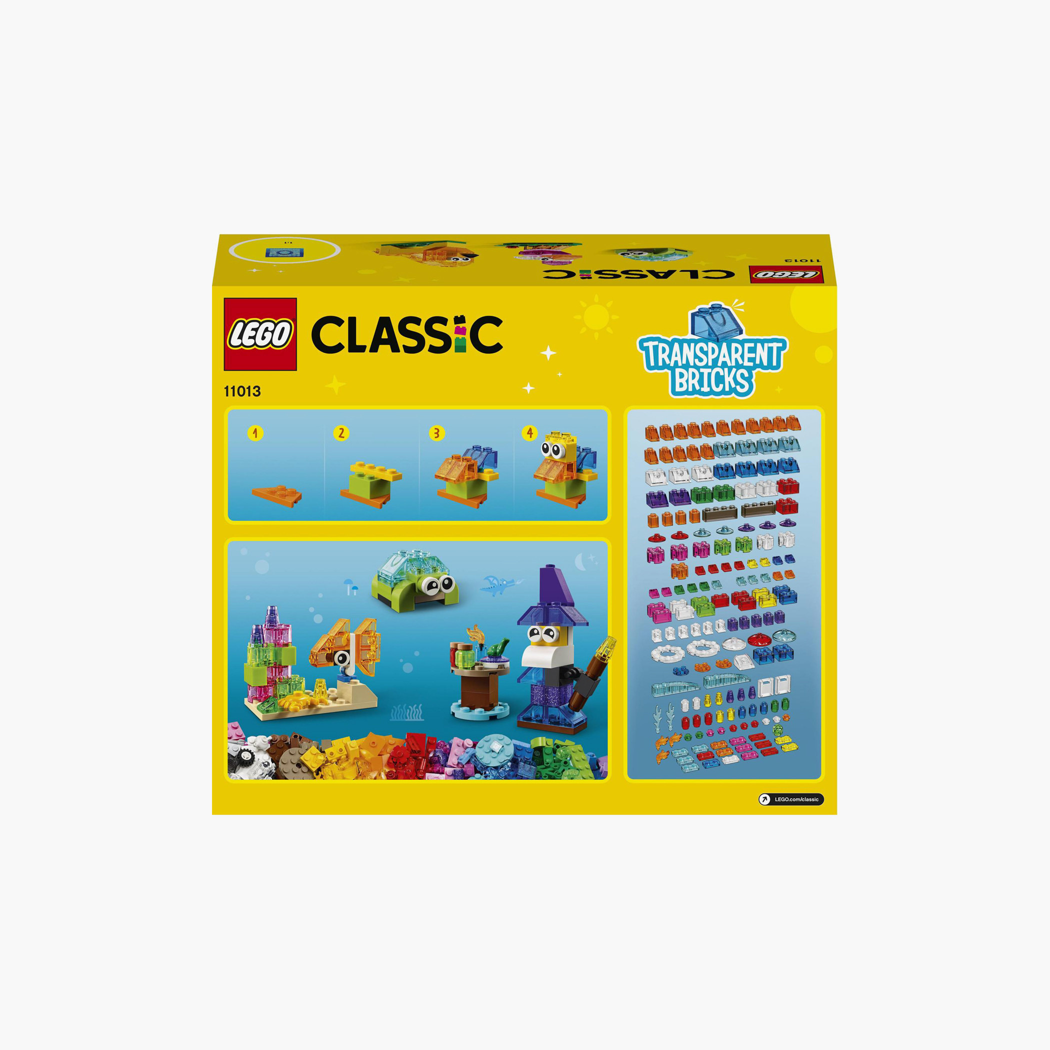 LEGO Classic Creative Transparent Bricks 11013 Kids’ Building Kit (500 Pieces)-toys-buildingblocks-blocks-image-6