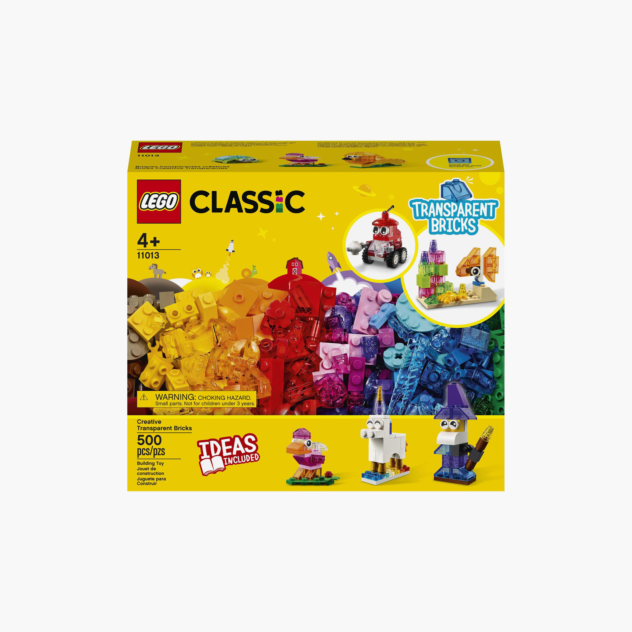 LEGO Classic Creative Transparent Bricks 11013 Kids’ Building Kit (500 Pieces)-toys-buildingblocks-blocks-image-7