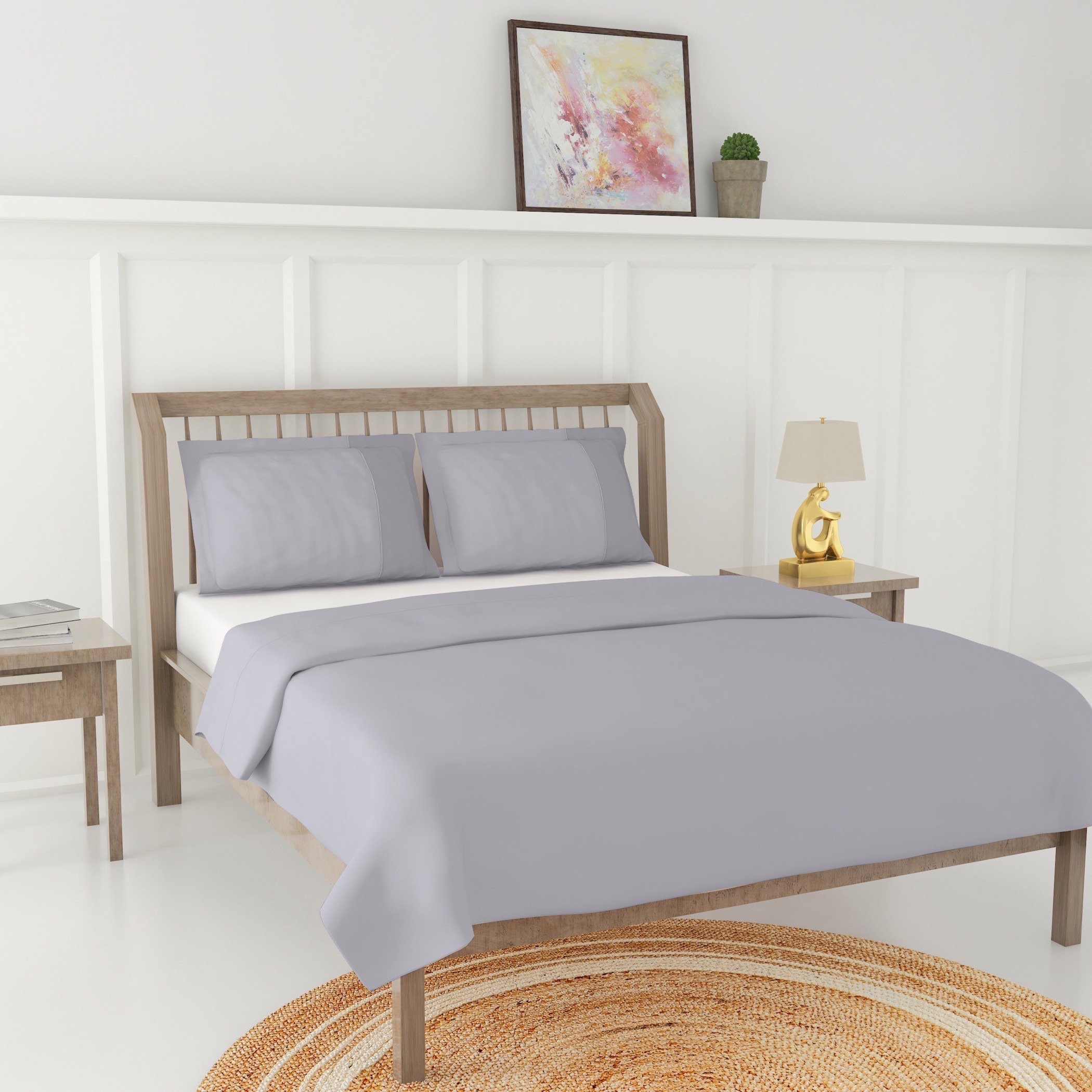 Solid 3-Piece King Duvet Cover Set - 220x240 cms-household-bedding-duvetandcovers-duvets-image-1