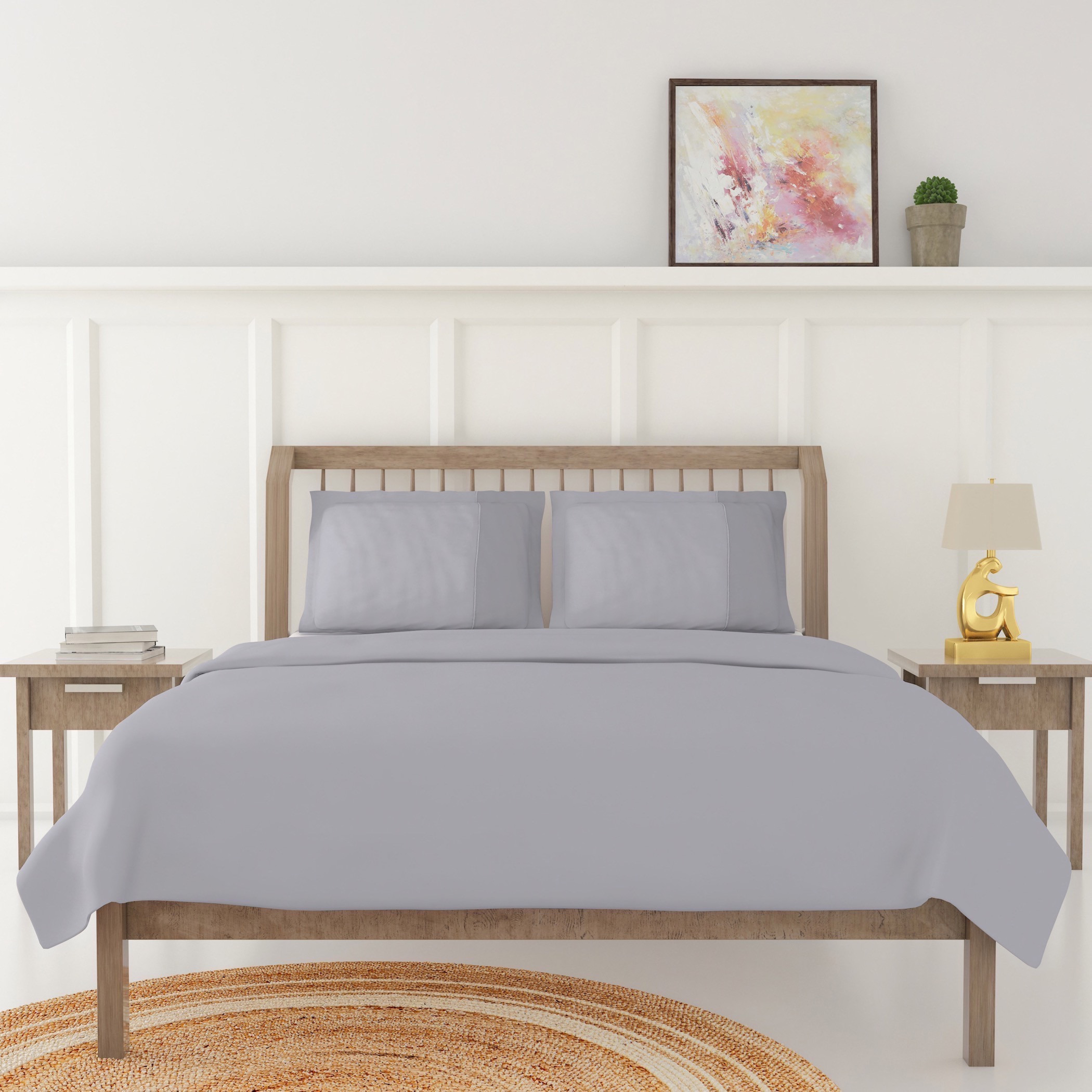Solid 3-Piece King Duvet Cover Set - 220x240 cms-household-bedding-duvetandcovers-duvets-image-2