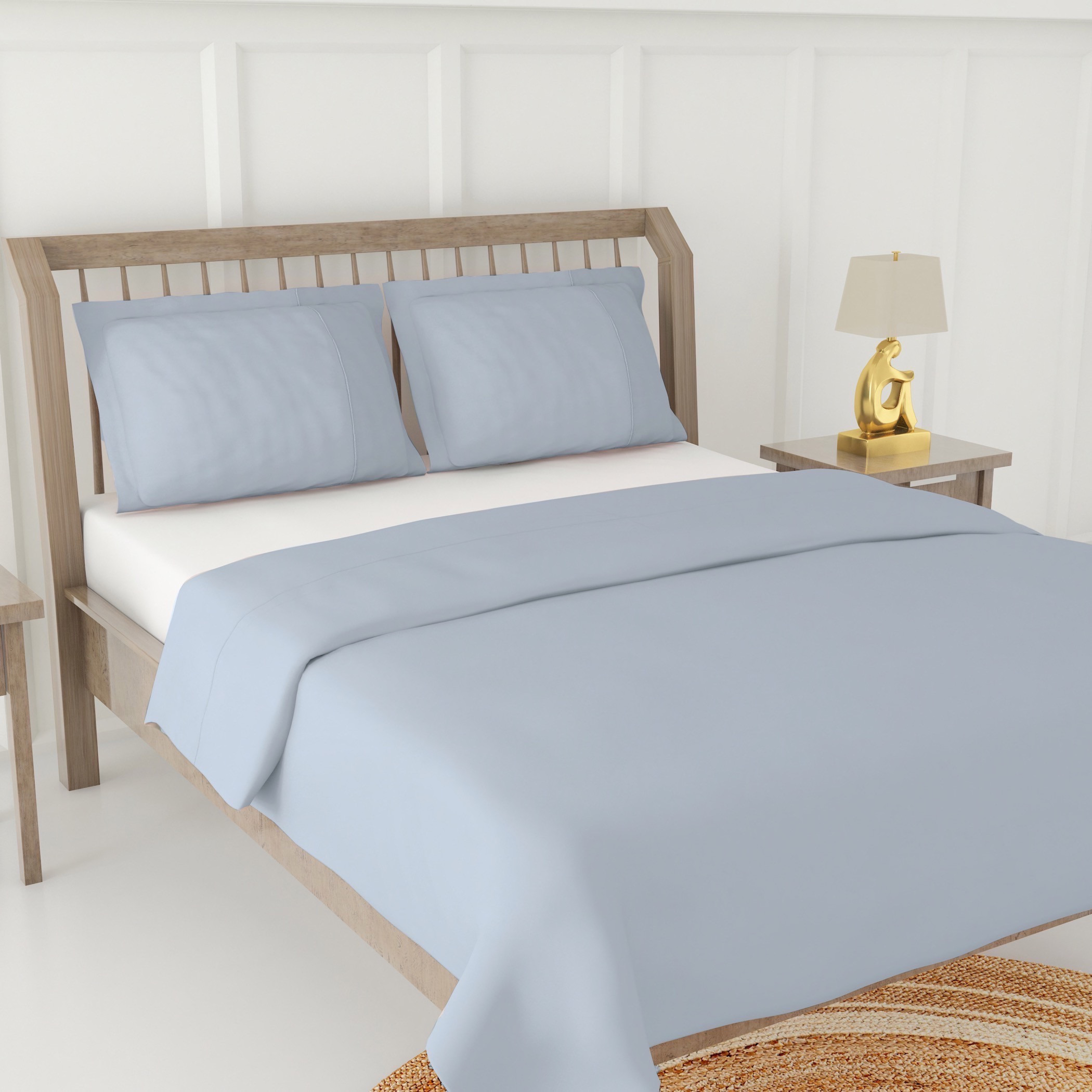 Solid 3-Piece Super King Duvet Cover Set - 260x230 cms-household-bedding-duvetandcovers-duvets-image-3