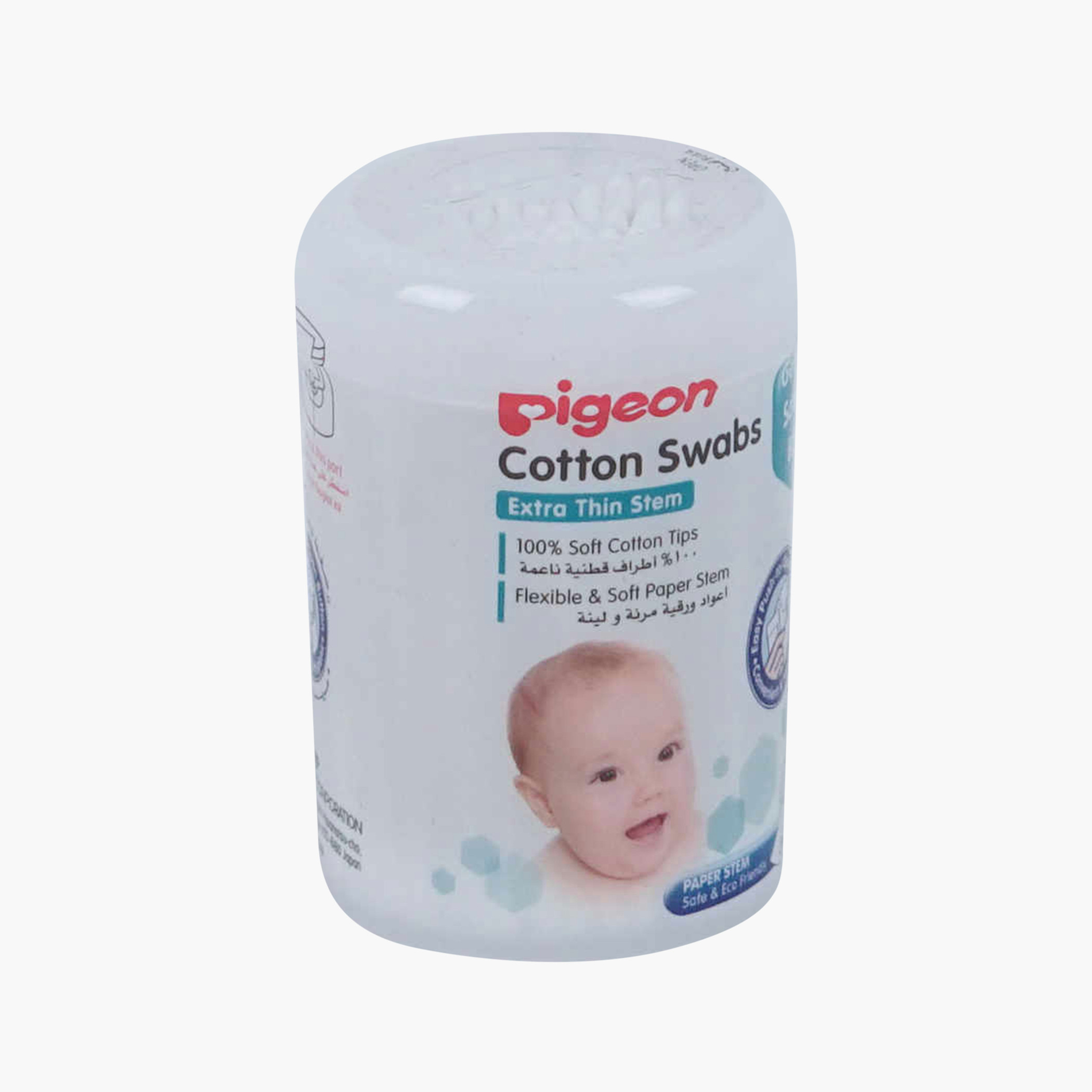 Pigeon Extra Thin Stem Cotton Swab Pack - 200 Pieces-baby-bathandcare-hairbodyskincare-image-2