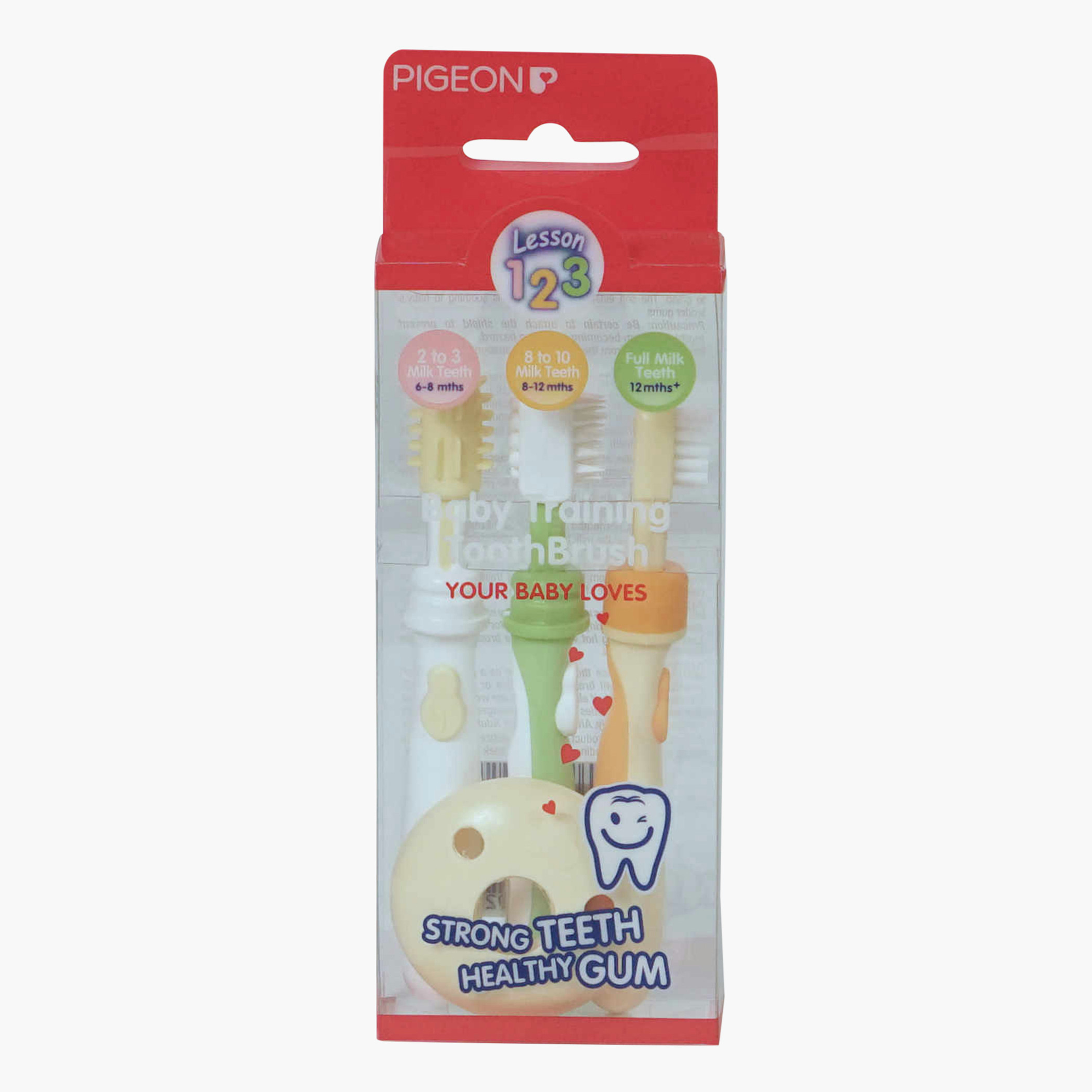 فرشاة أسنان لتدريب الأطفال من بيجون - مجموعة من 3 قطع-baby-bathandcare-oralcare-image-1