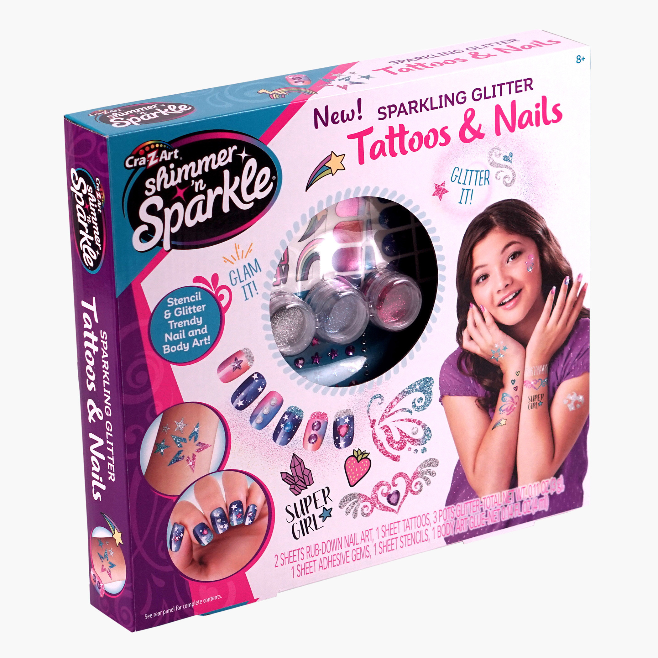 Cra-Z-Art Shimmer 'N Sparkle Tattoos & Nails Creativity Set-school-artsandcrafts-image-2