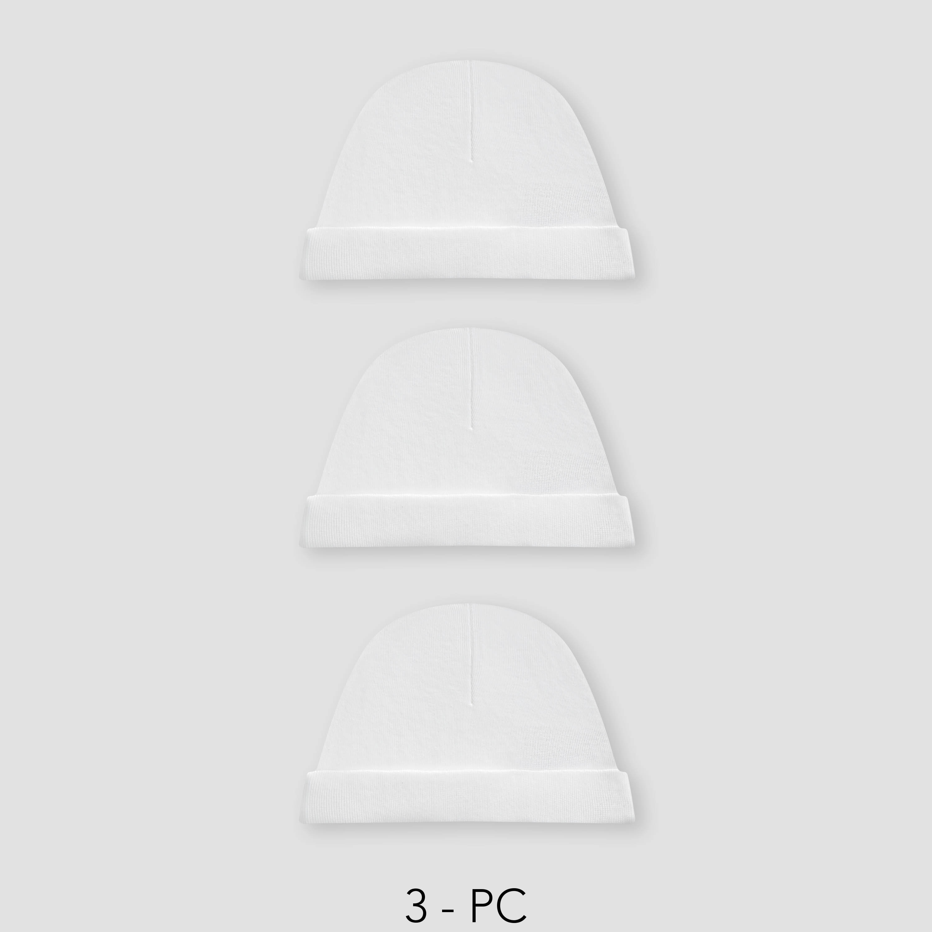 Love Earth Solid Beanie - Set of 3-baby-girls-accessories-caps-image-1