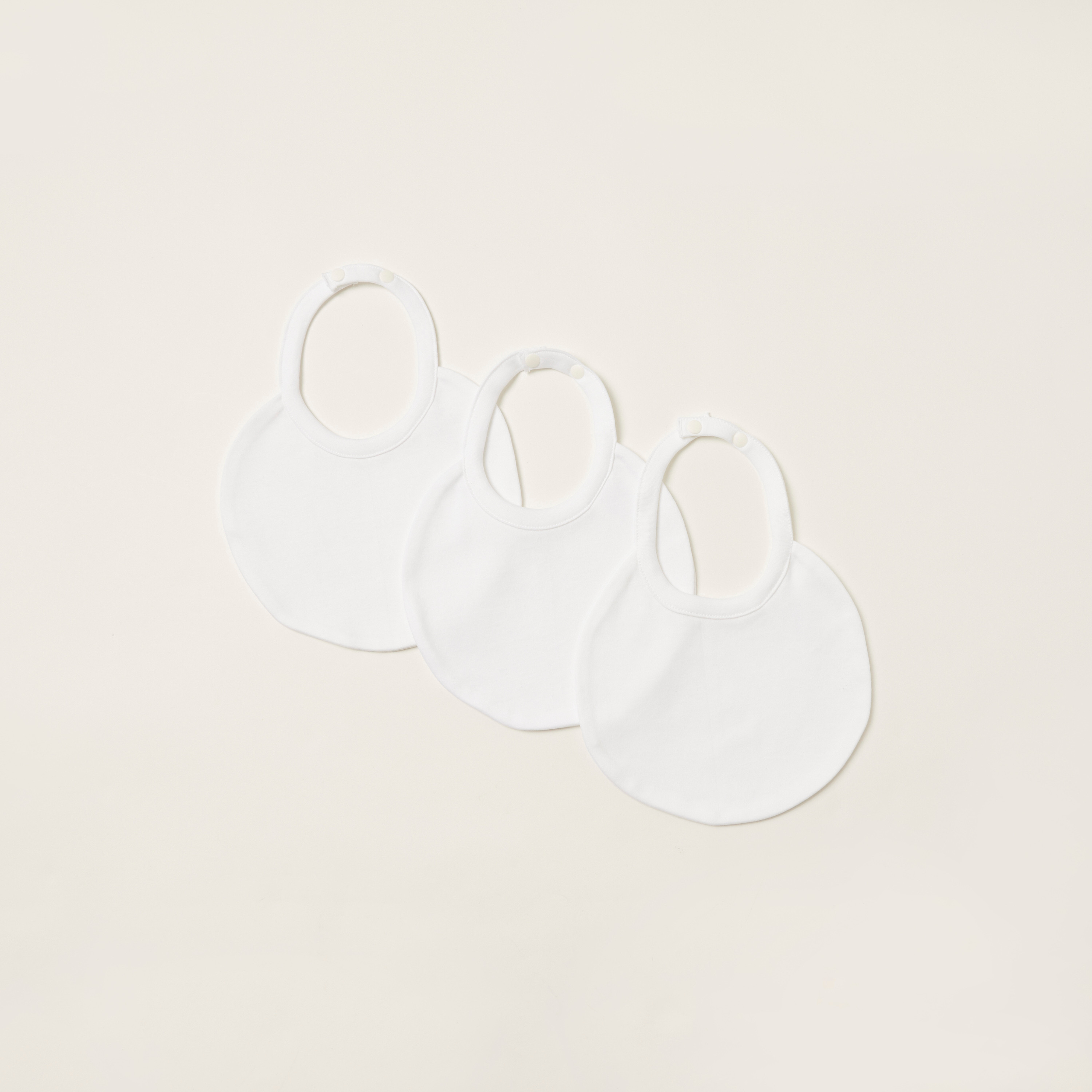Buy Love Earth Solid Organic Bib with Button Closure - Set of 3