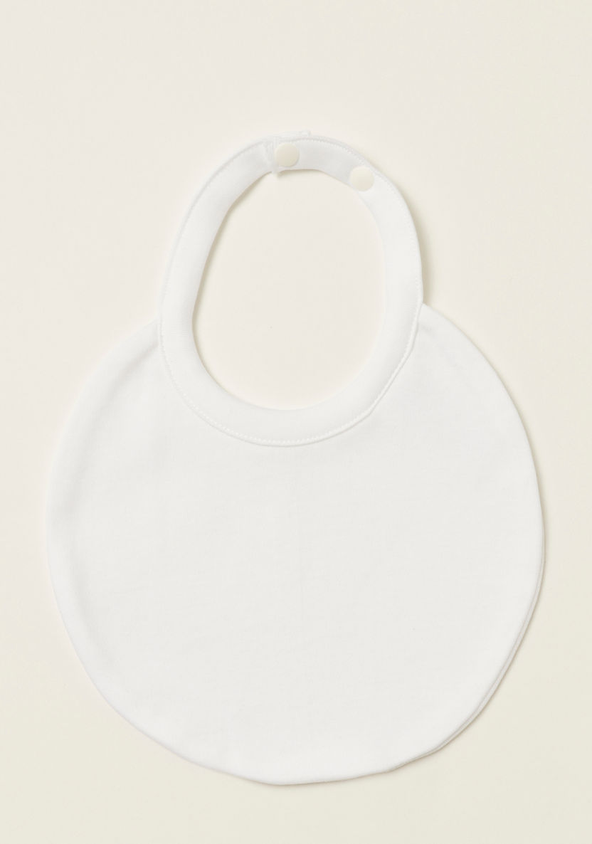 Love Earth Solid Organic Bib with Button Closure - Set of 3-Bibs and Burp Cloths-image-1
