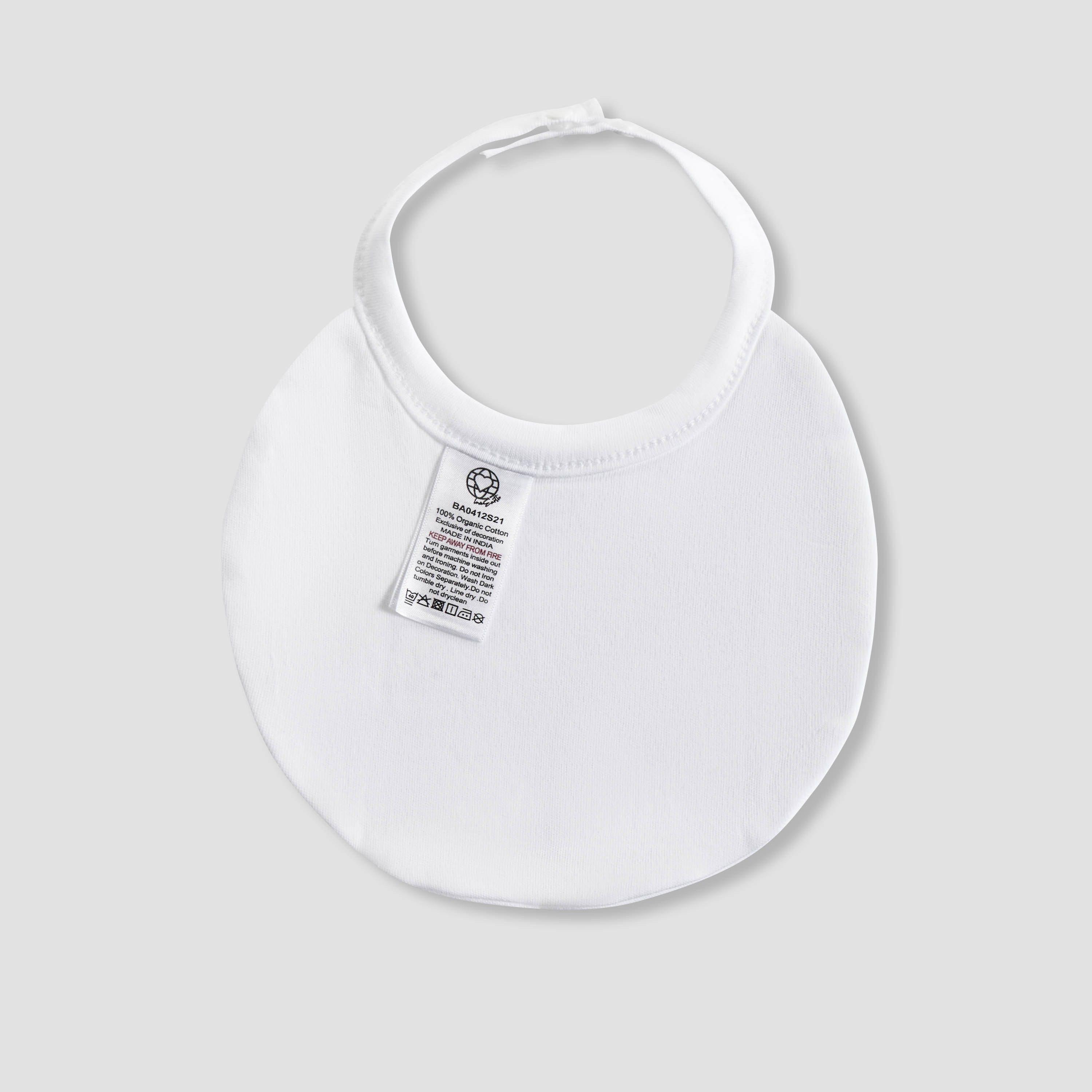 Love Earth Solid Organic Bib with Button Closure - Set of 3-baby-feeding-bibs-image-3