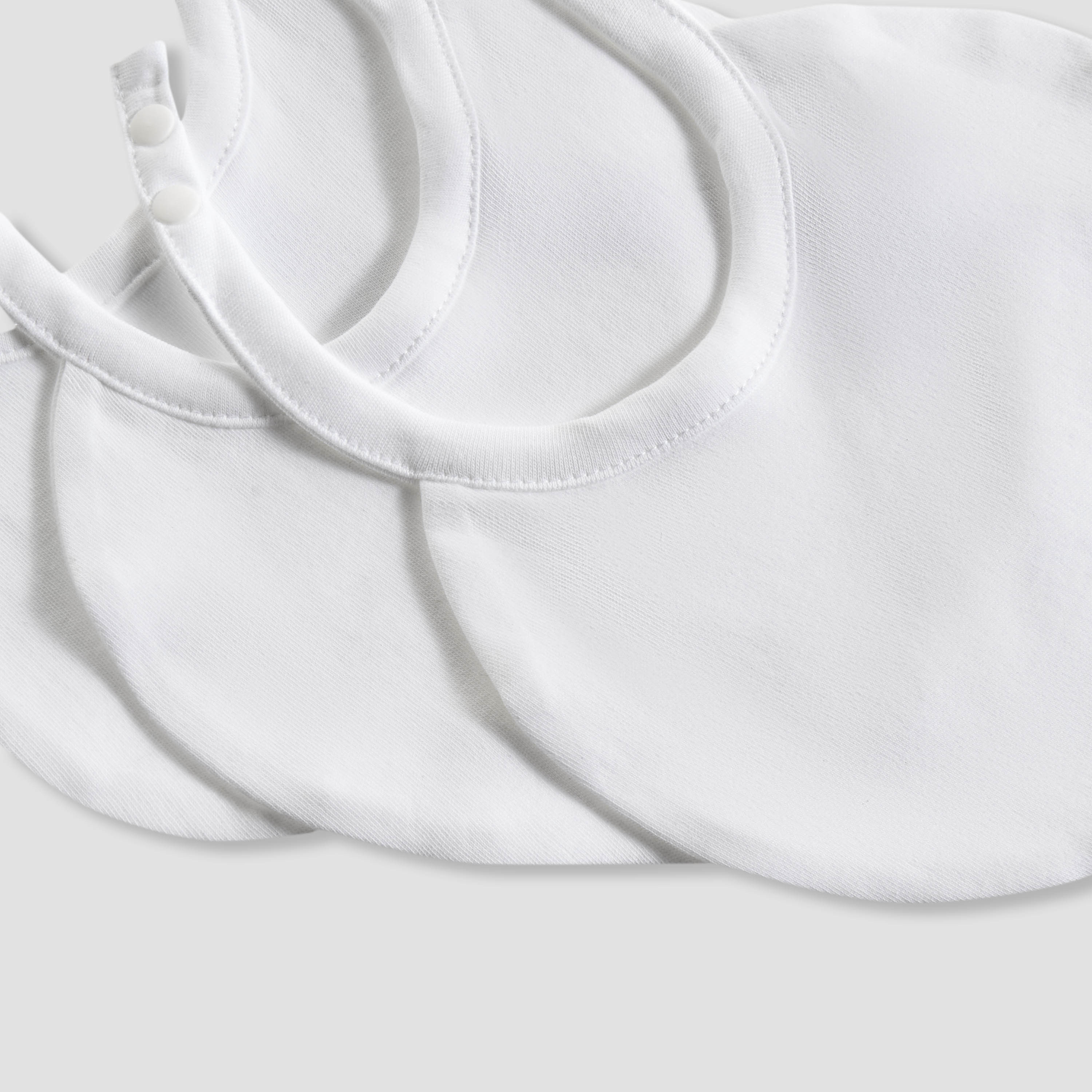 Love Earth Solid Organic Bib with Button Closure - Set of 3-baby-feeding-bibs-image-4