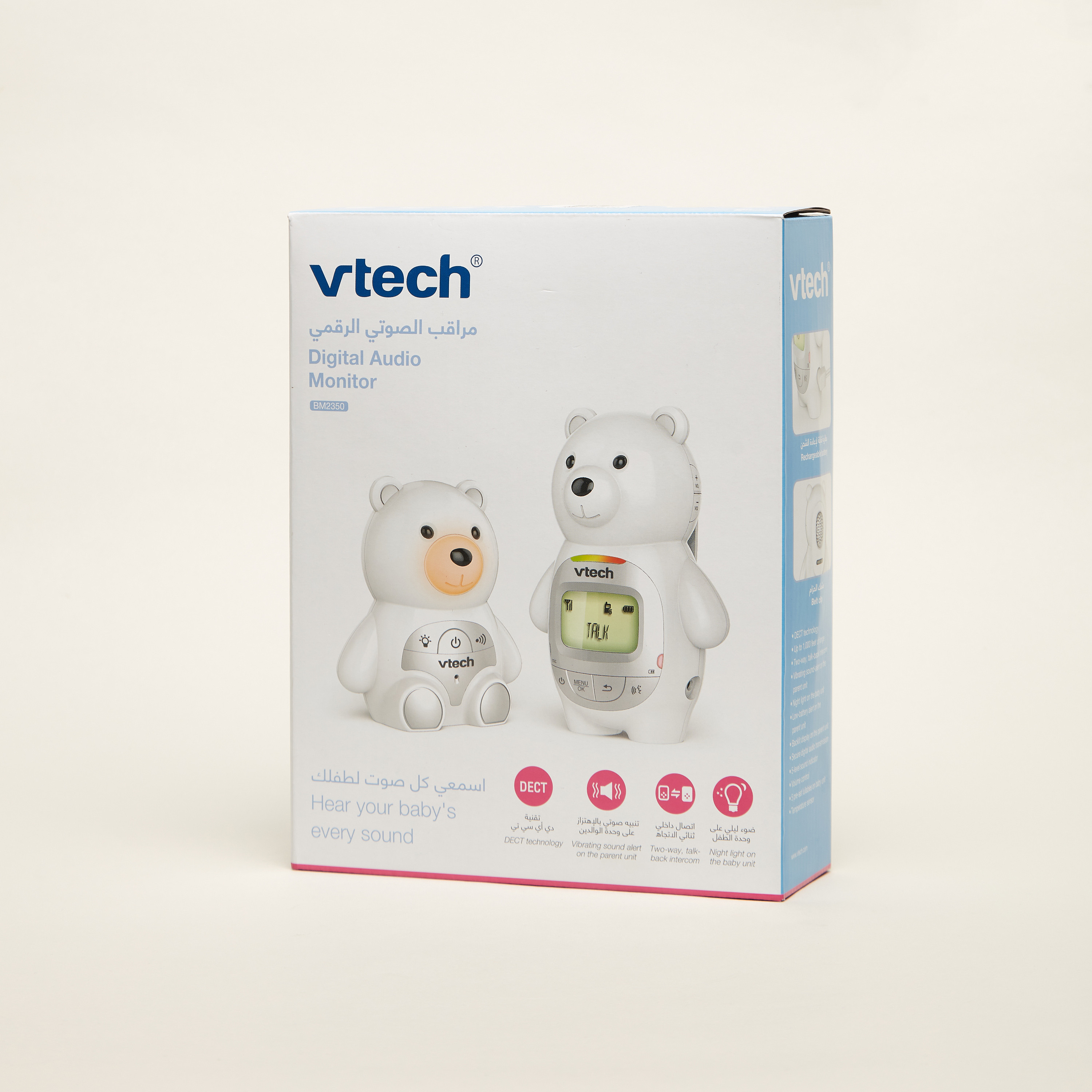 V-Tech Bear-Shaped Digital Audio Baby Monitor Set-baby-healthandsafety-babymonitors-image-1
