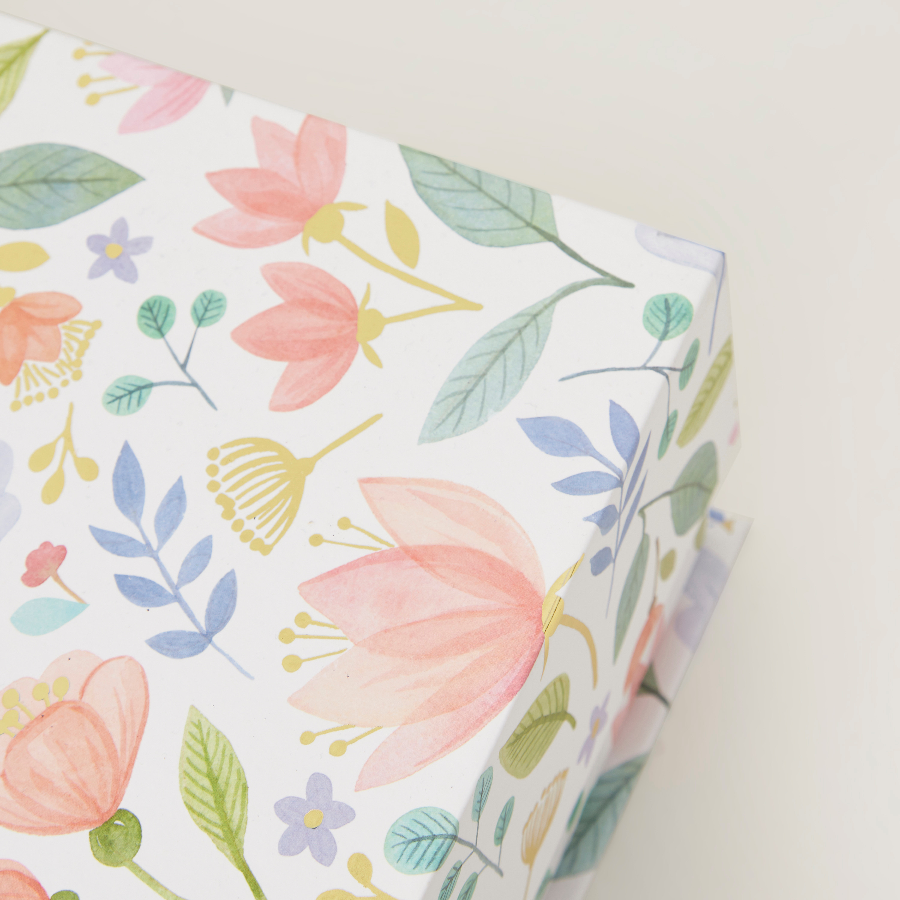 Punch Studio Floral Print Storage Box with Flap Closure - 37x25x11 cms-household-decor-boxesandtrays-image-3