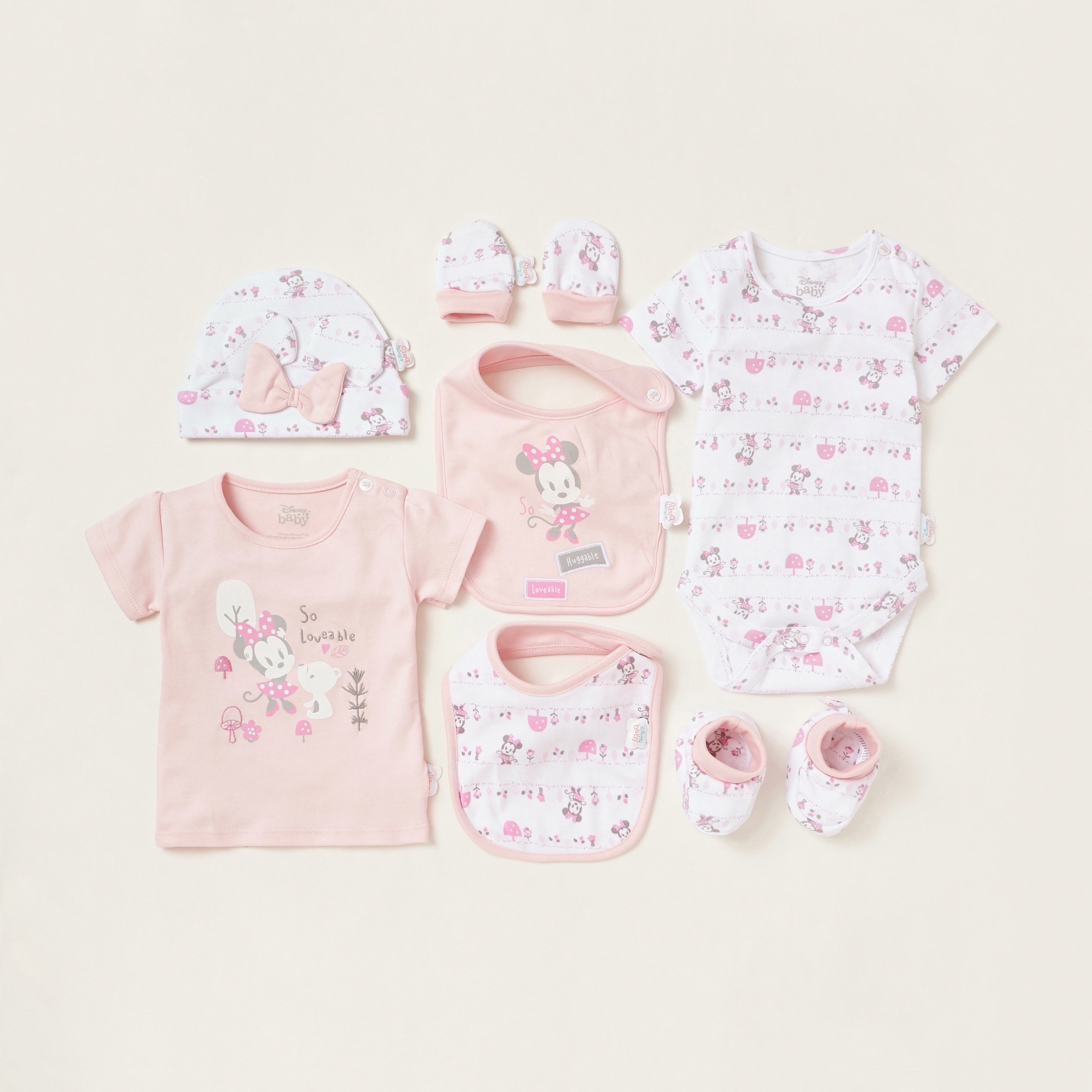 طقم هدايا للمواليد ميني ماوس من ديزني - 8 قطع-baby-girls-clothing-setsandcoords-image-2