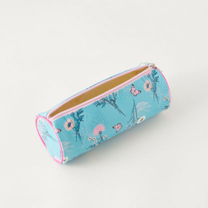 Syloon Floral Print Pencil Case with Zip Closure