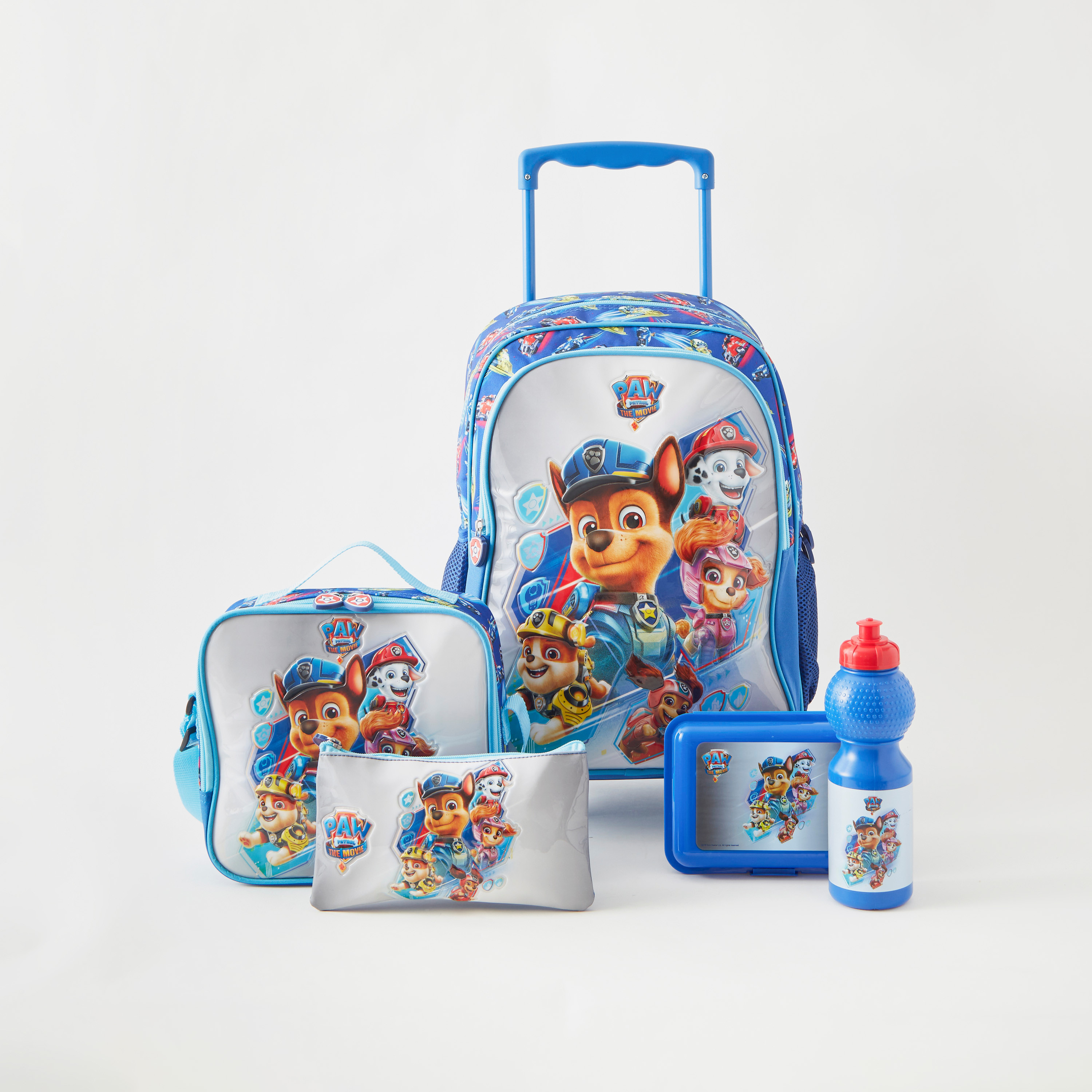 Buy Paw Patrol Print 5 Piece Trolley Backpack Set Online for Kids