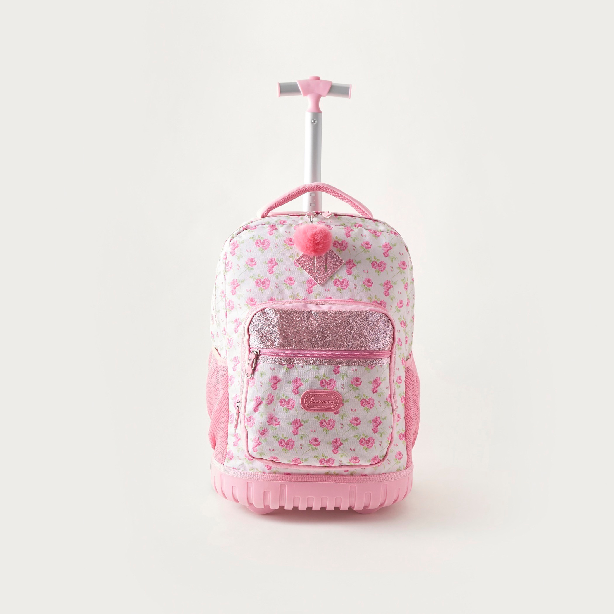 Sensazioni Floral Print Trolley Backpack - 32x22x46 cms-school-bagsandbackpacks-trolleybags-image-1